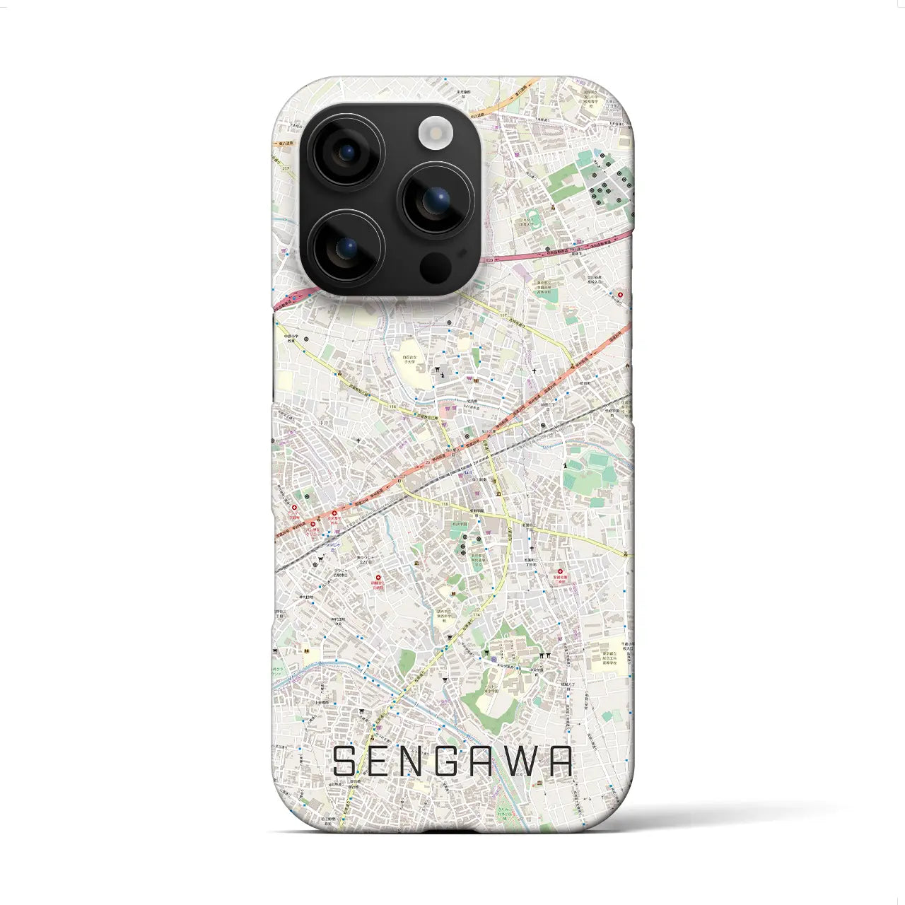 【仙川(東京都)】地図柄iPhoneケース(バックカバータイプ)