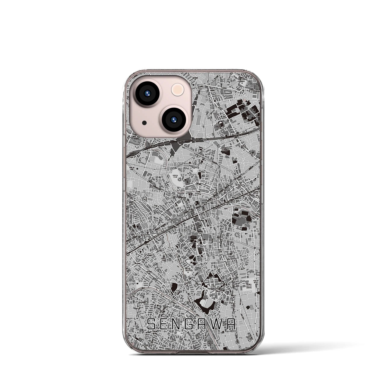 【仙川(東京都)】地図柄iPhoneケース(クリアタイプ)