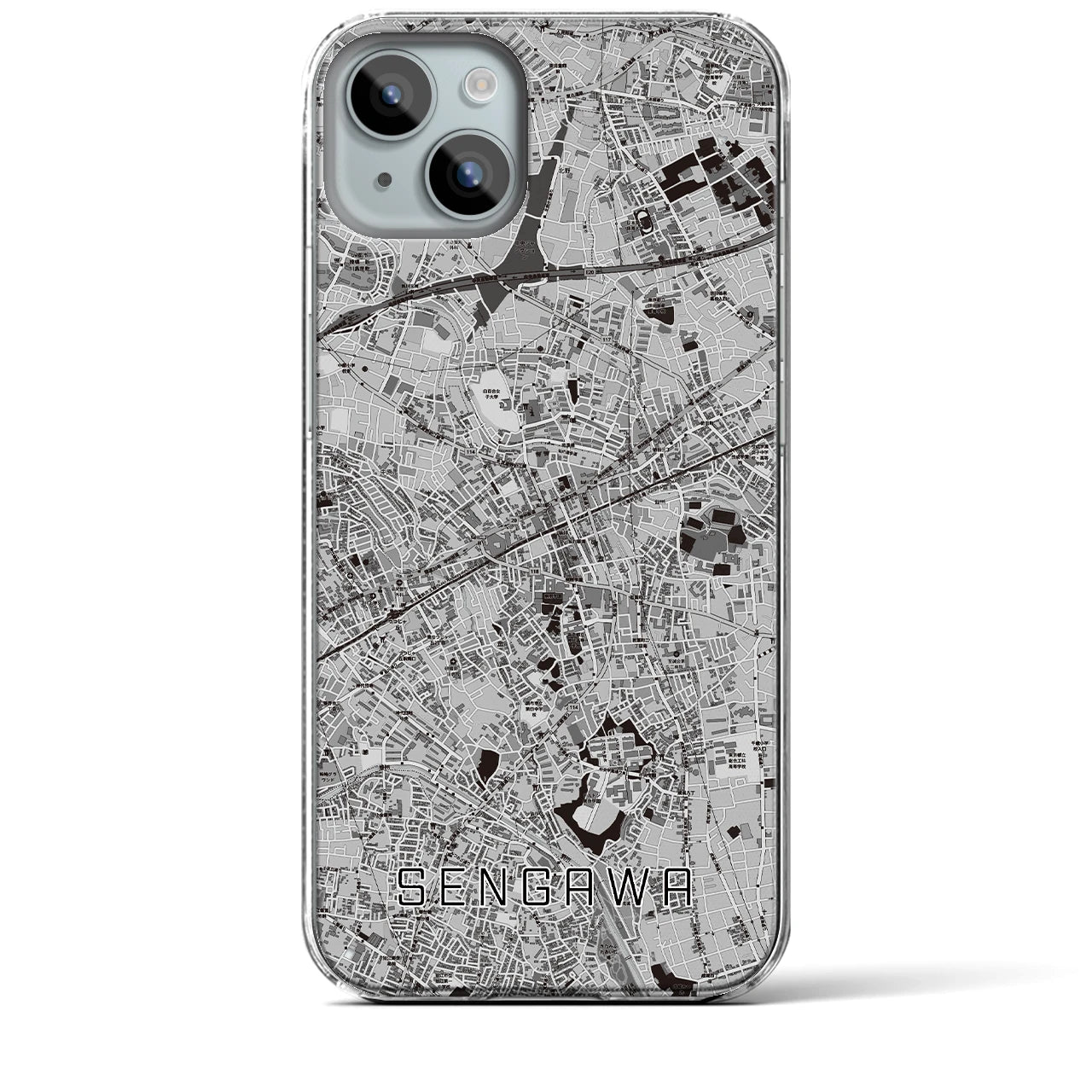 【仙川(東京都)】地図柄iPhoneケース(クリアタイプ)