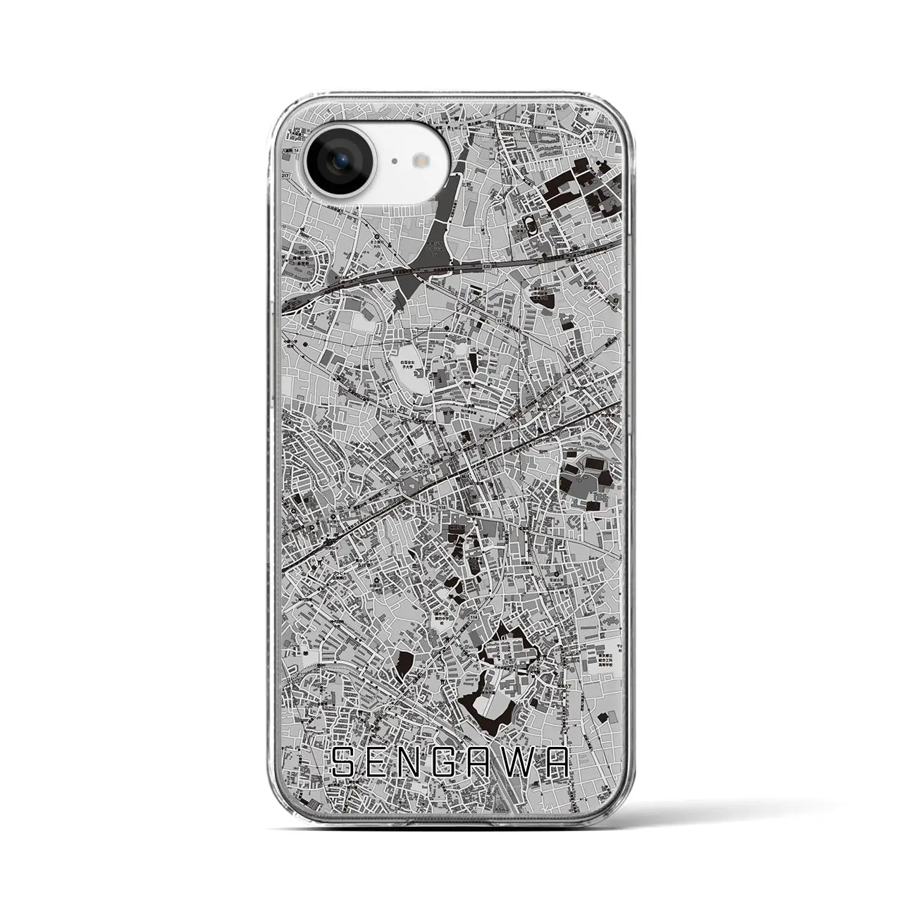 【仙川(東京都)】地図柄iPhoneケース(クリアタイプ)