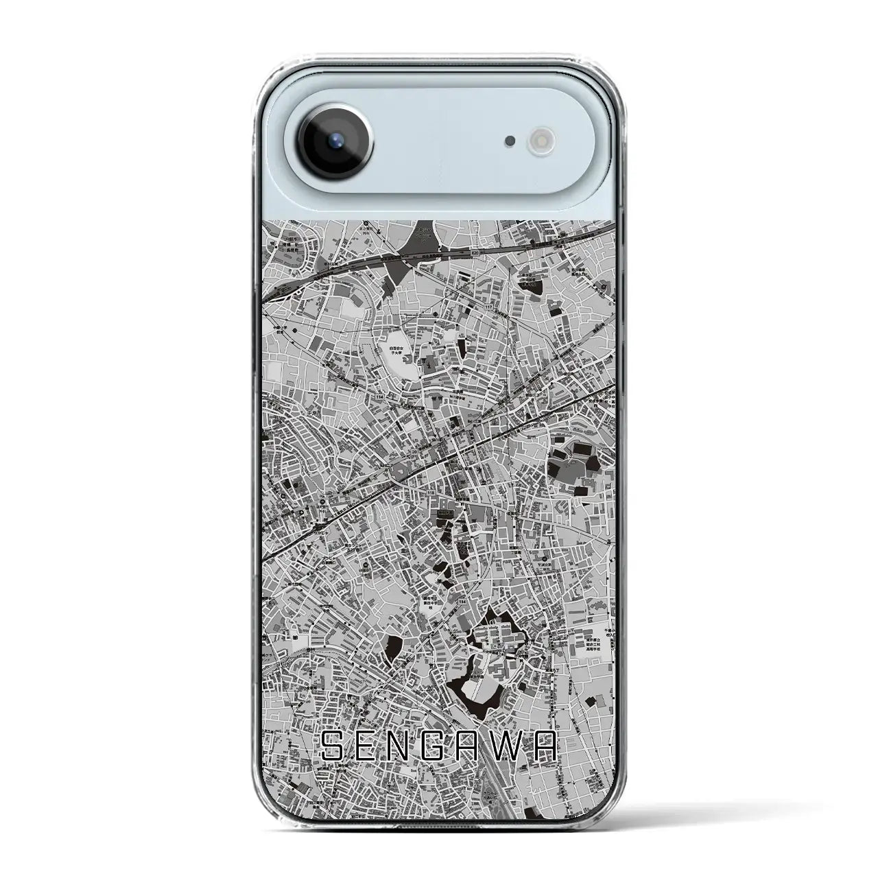 【仙川(東京都)】地図柄iPhoneケース(クリアタイプ)