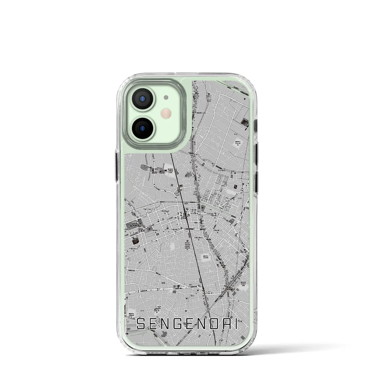 【せんげん台(埼玉県)】地図柄iPhoneケース(MagSafeタイプ)