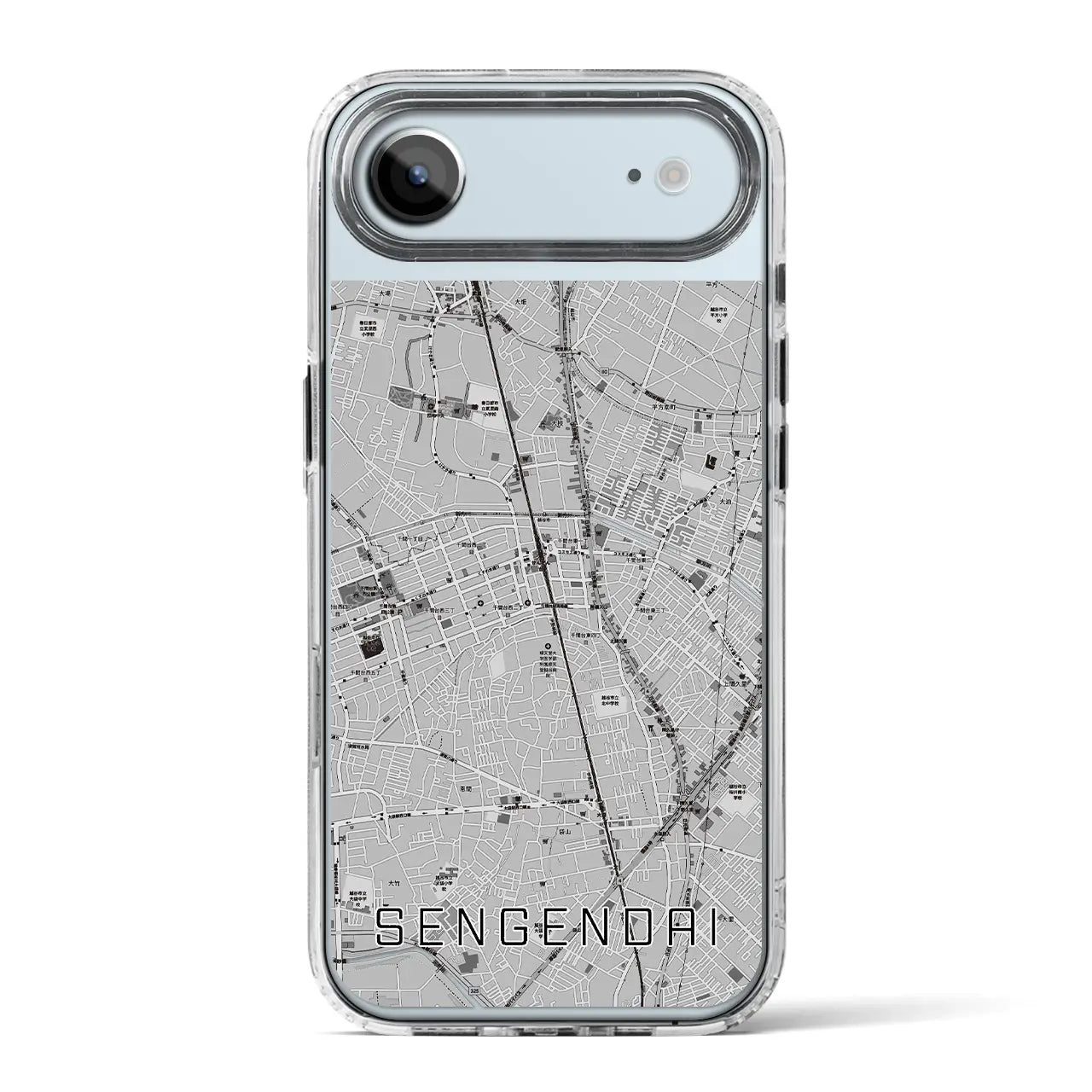 【せんげん台(埼玉県)】地図柄iPhoneケース(MagSafeタイプ)