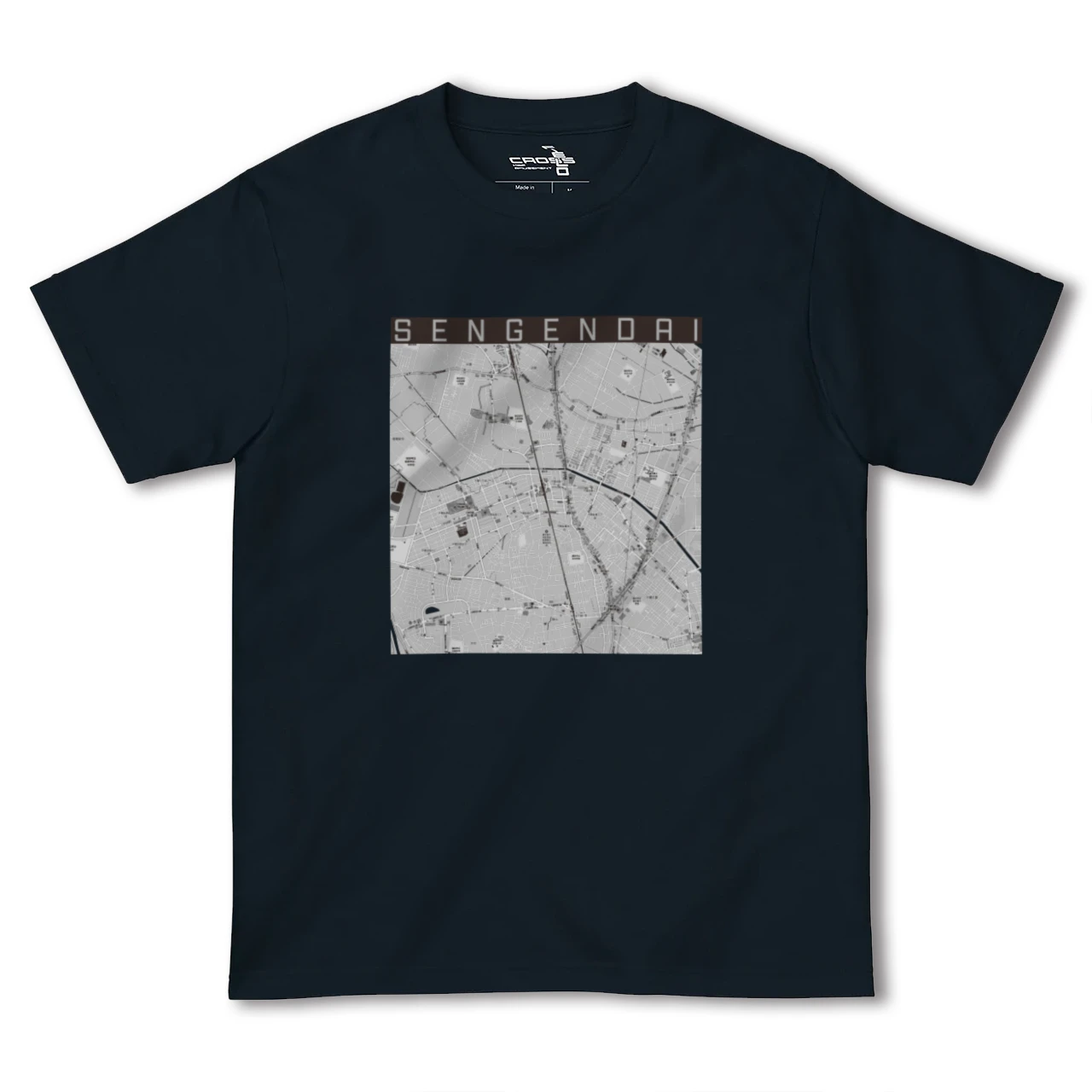 【せんげん台(埼玉県)】地図柄ヘビーウェイトTシャツ
