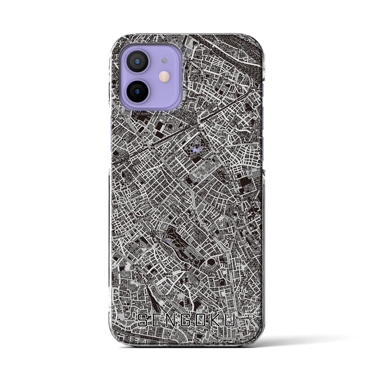 【千石(東京都)】地図柄iPhoneケース(クリアタイプ)