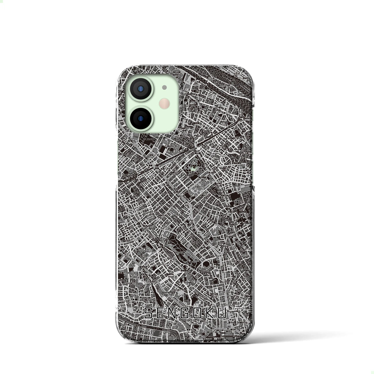 【千石(東京都)】地図柄iPhoneケース(クリアタイプ)