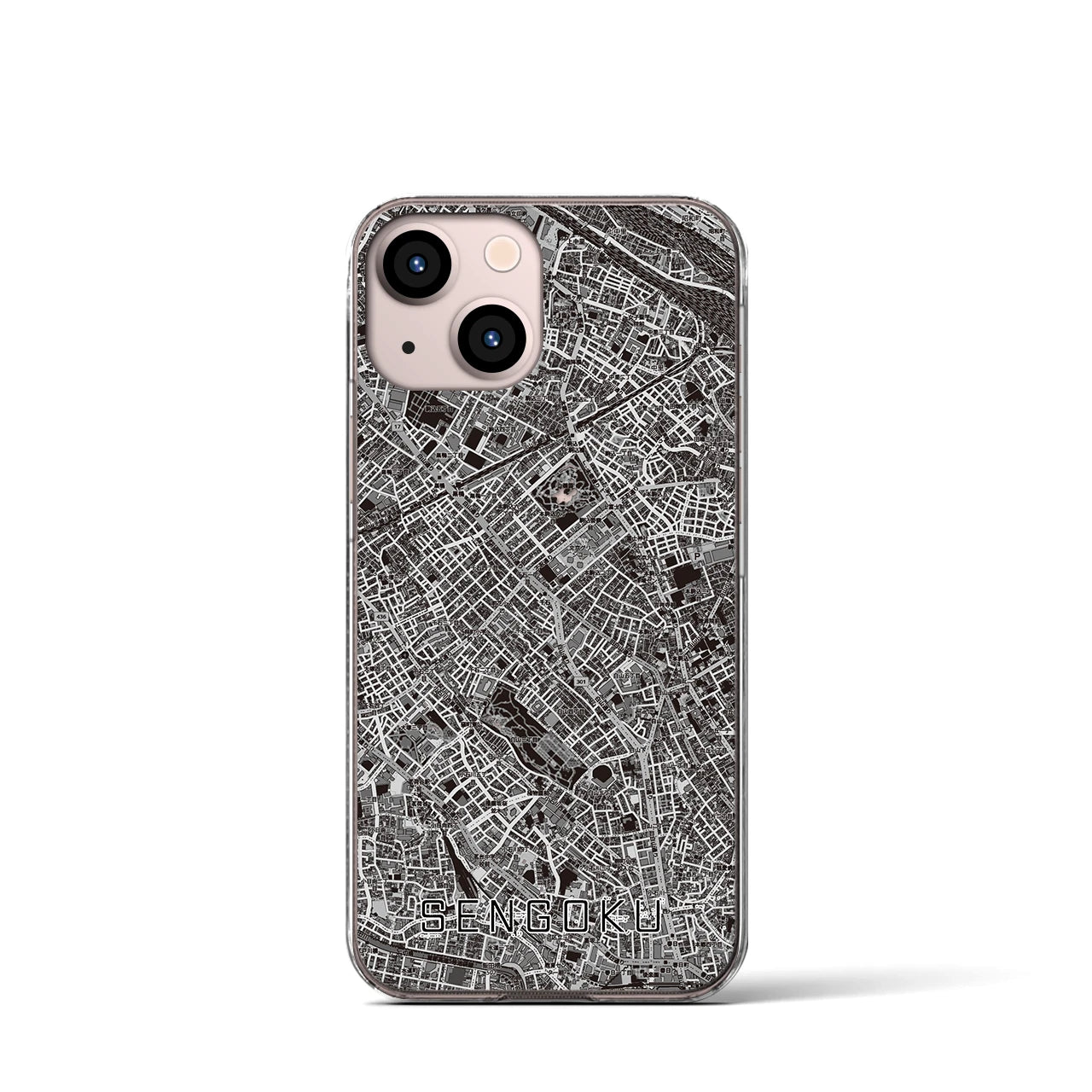 【千石(東京都)】地図柄iPhoneケース(クリアタイプ)