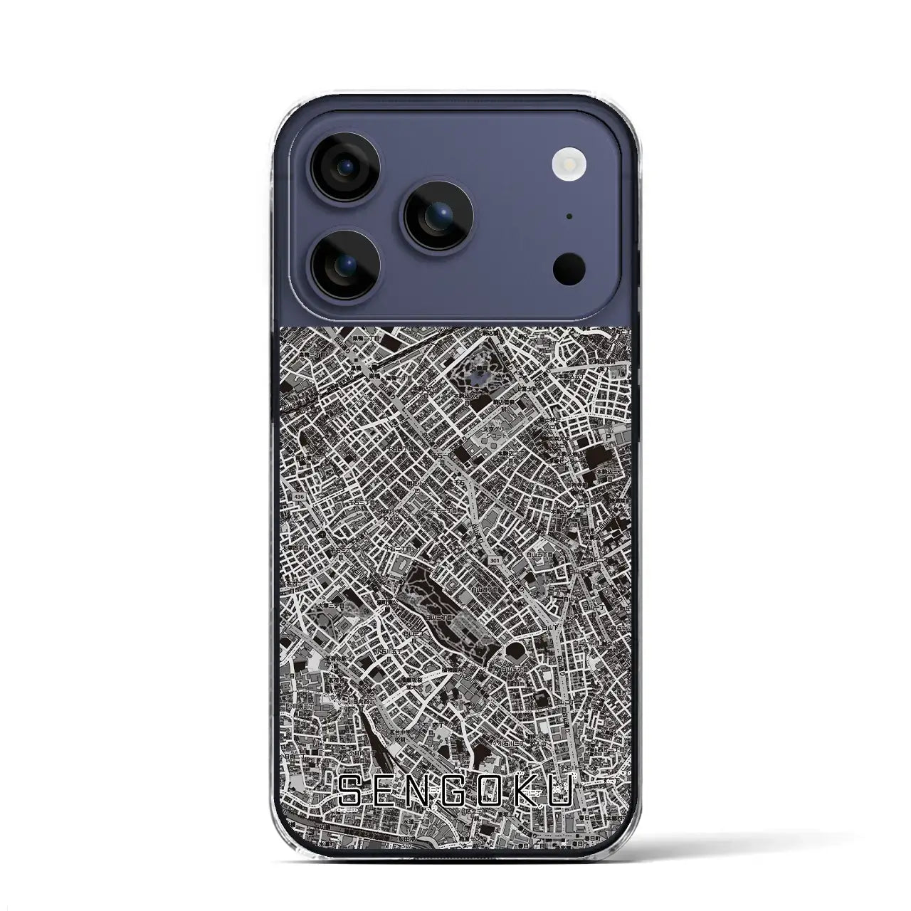 【千石(東京都)】地図柄iPhoneケース(クリアタイプ)