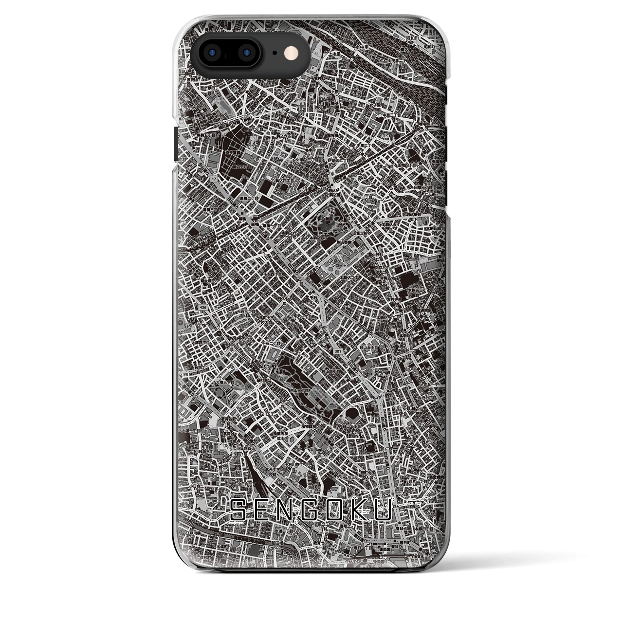 【千石(東京都)】地図柄iPhoneケース(クリアタイプ)