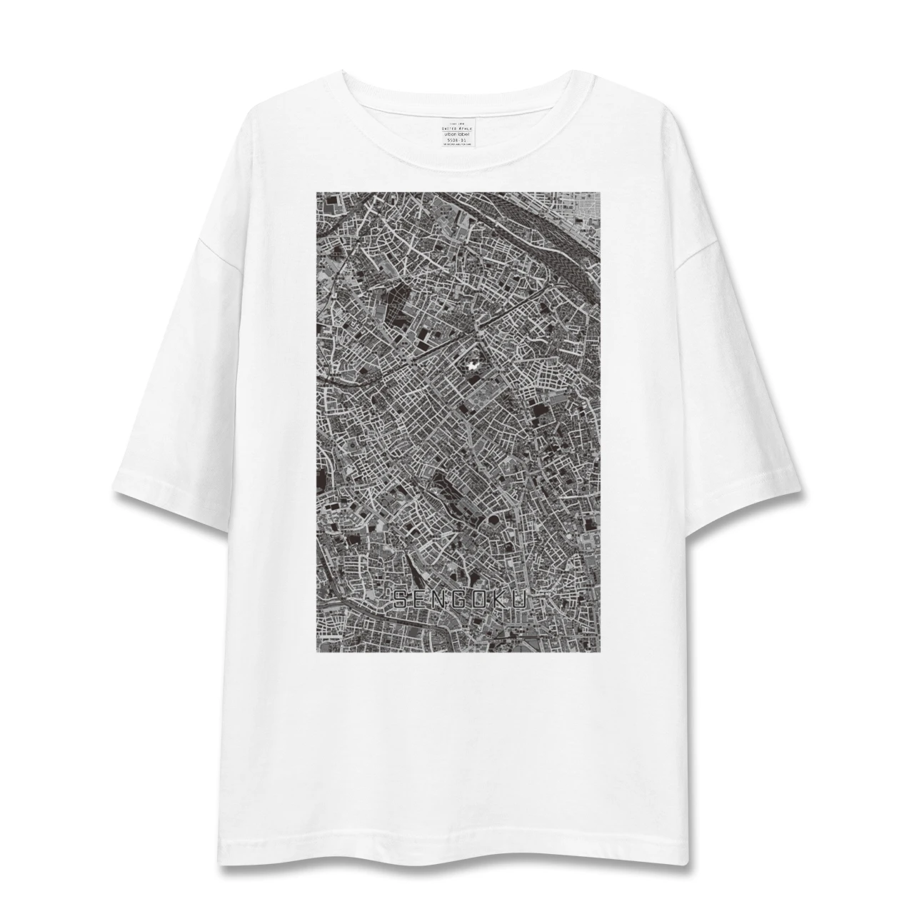 【千石(東京都)】地図柄ビッグシルエットTシャツ