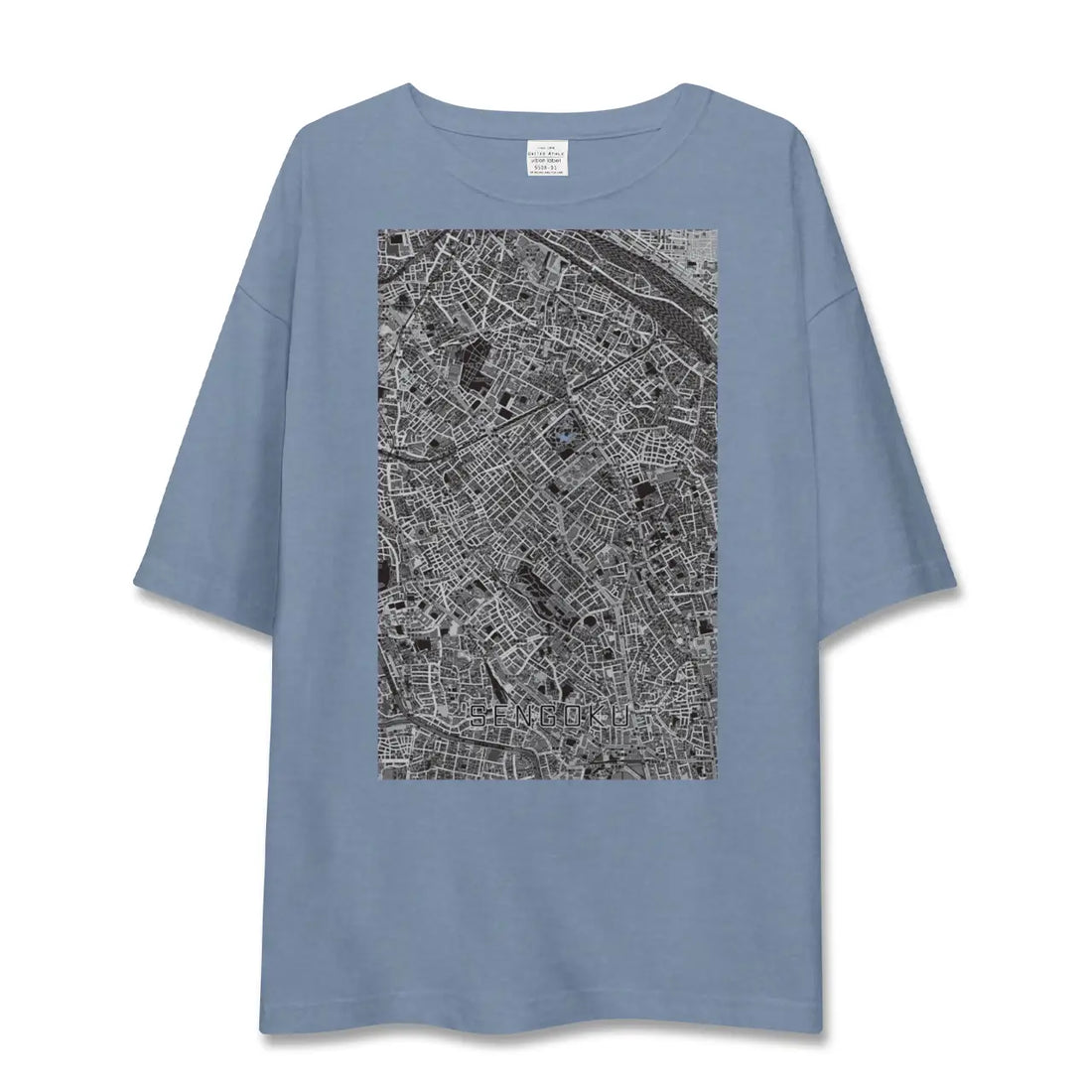 【千石(東京都)】地図柄ビッグシルエットTシャツ