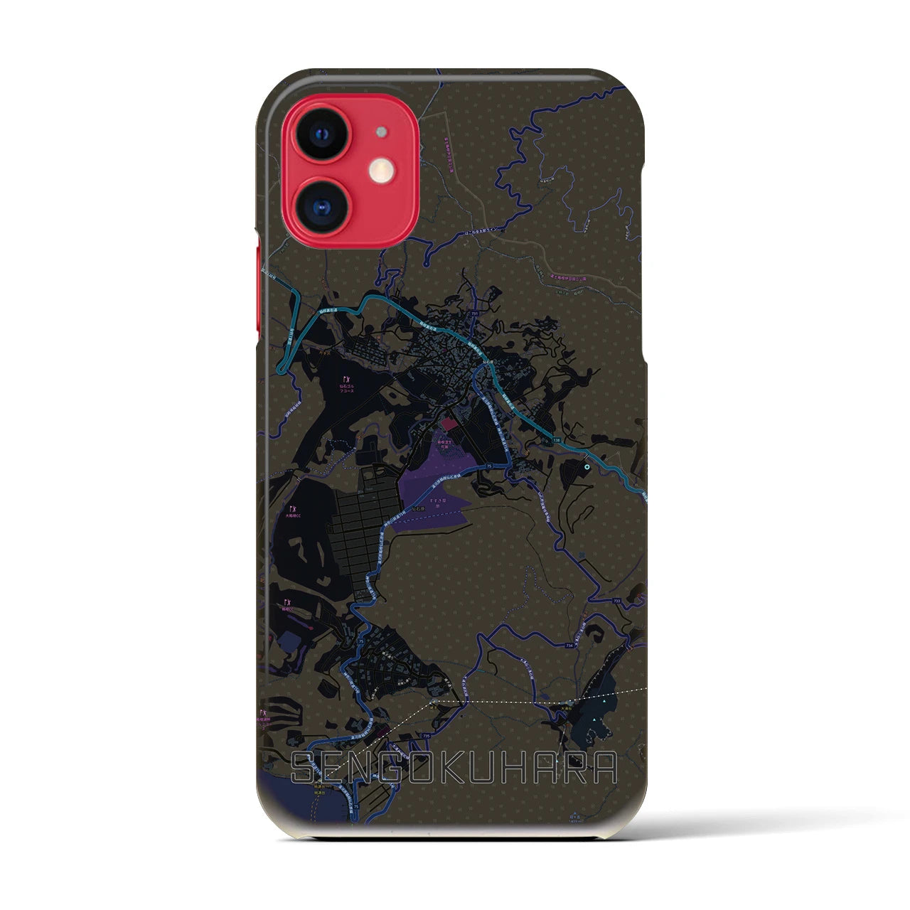 【仙石原(神奈川県)】地図柄iPhoneケース(バックカバータイプ)