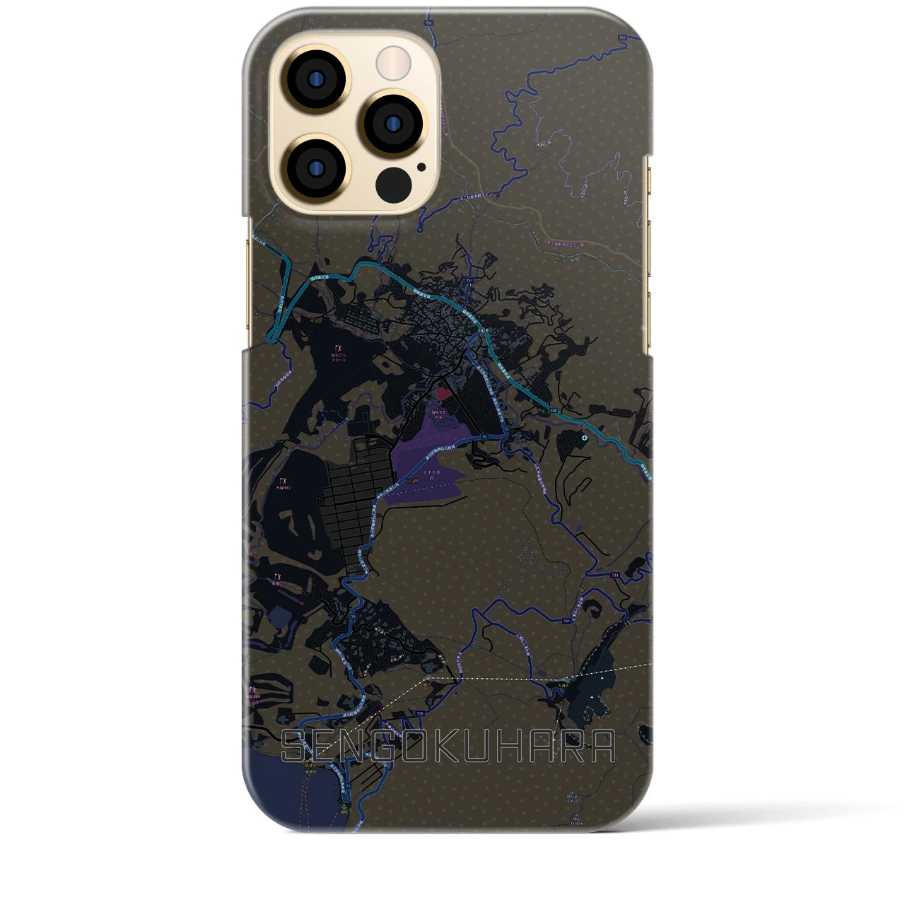 【仙石原(神奈川県)】地図柄iPhoneケース(バックカバータイプ)