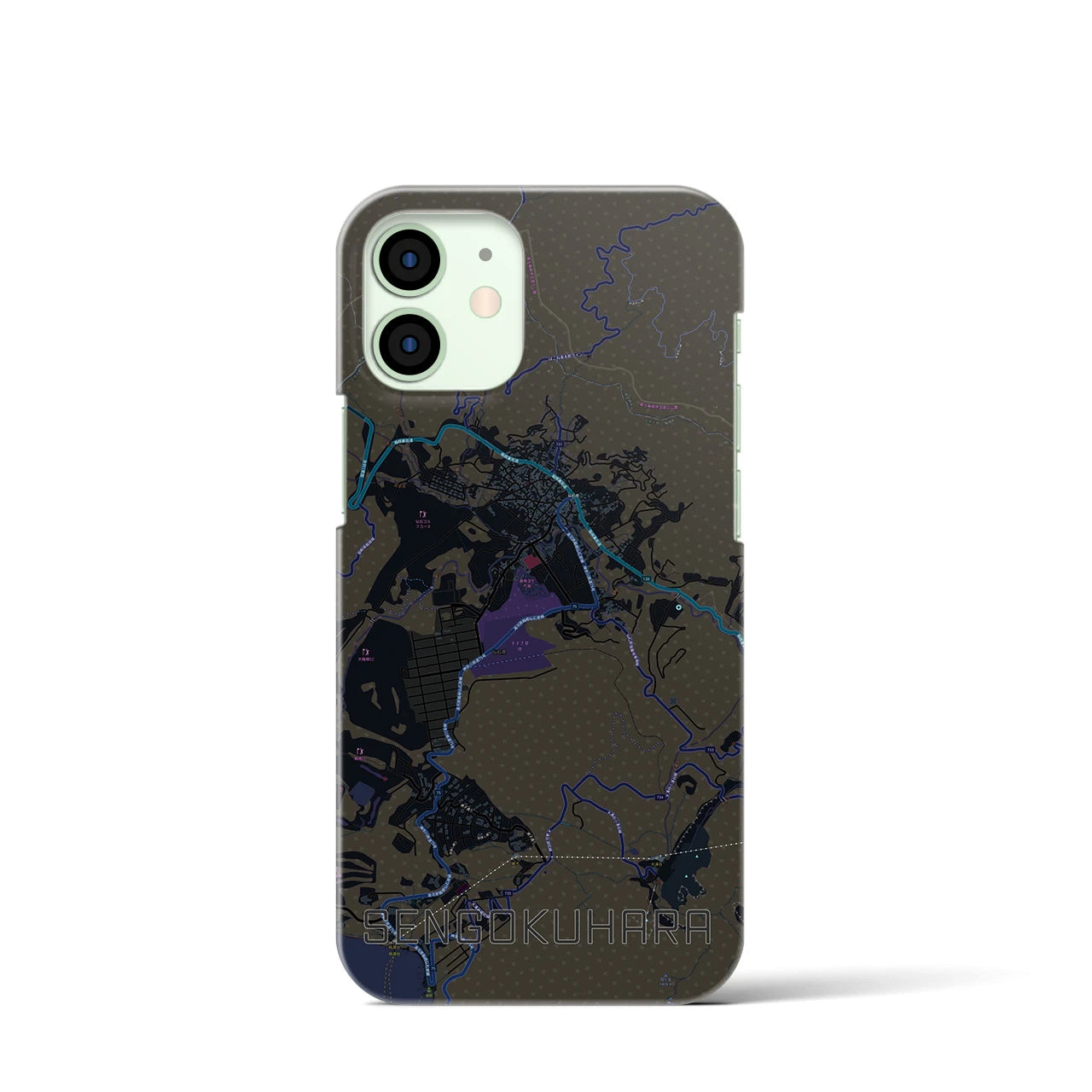 【仙石原(神奈川県)】地図柄iPhoneケース(バックカバータイプ)