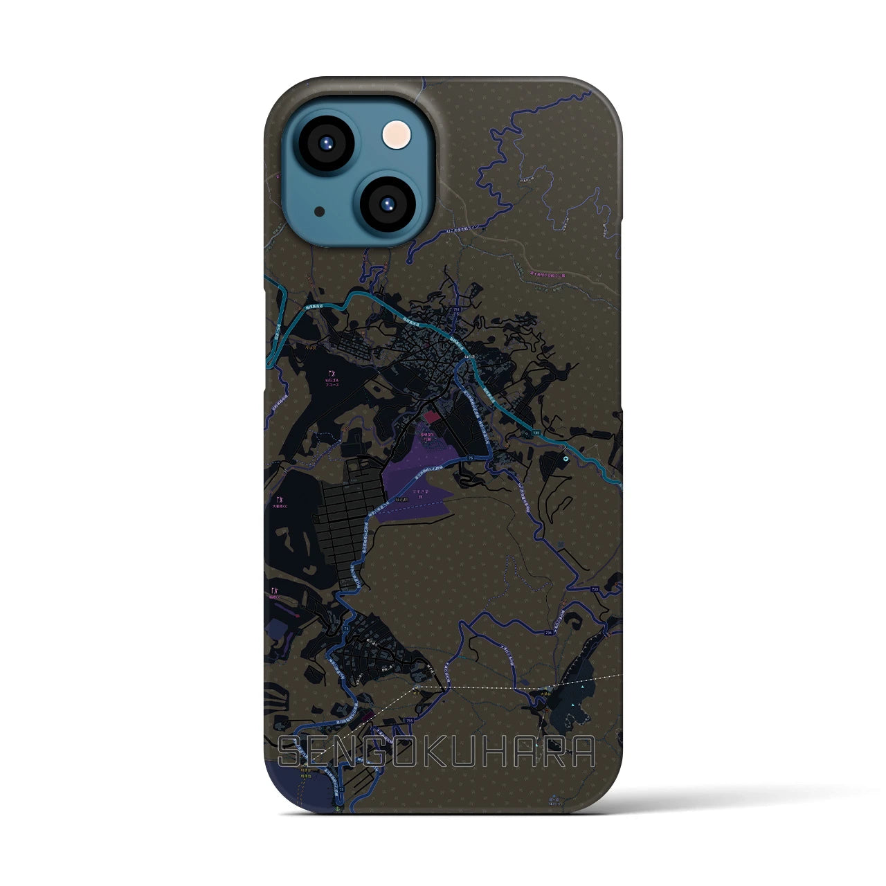 【仙石原(神奈川県)】地図柄iPhoneケース(バックカバータイプ)
