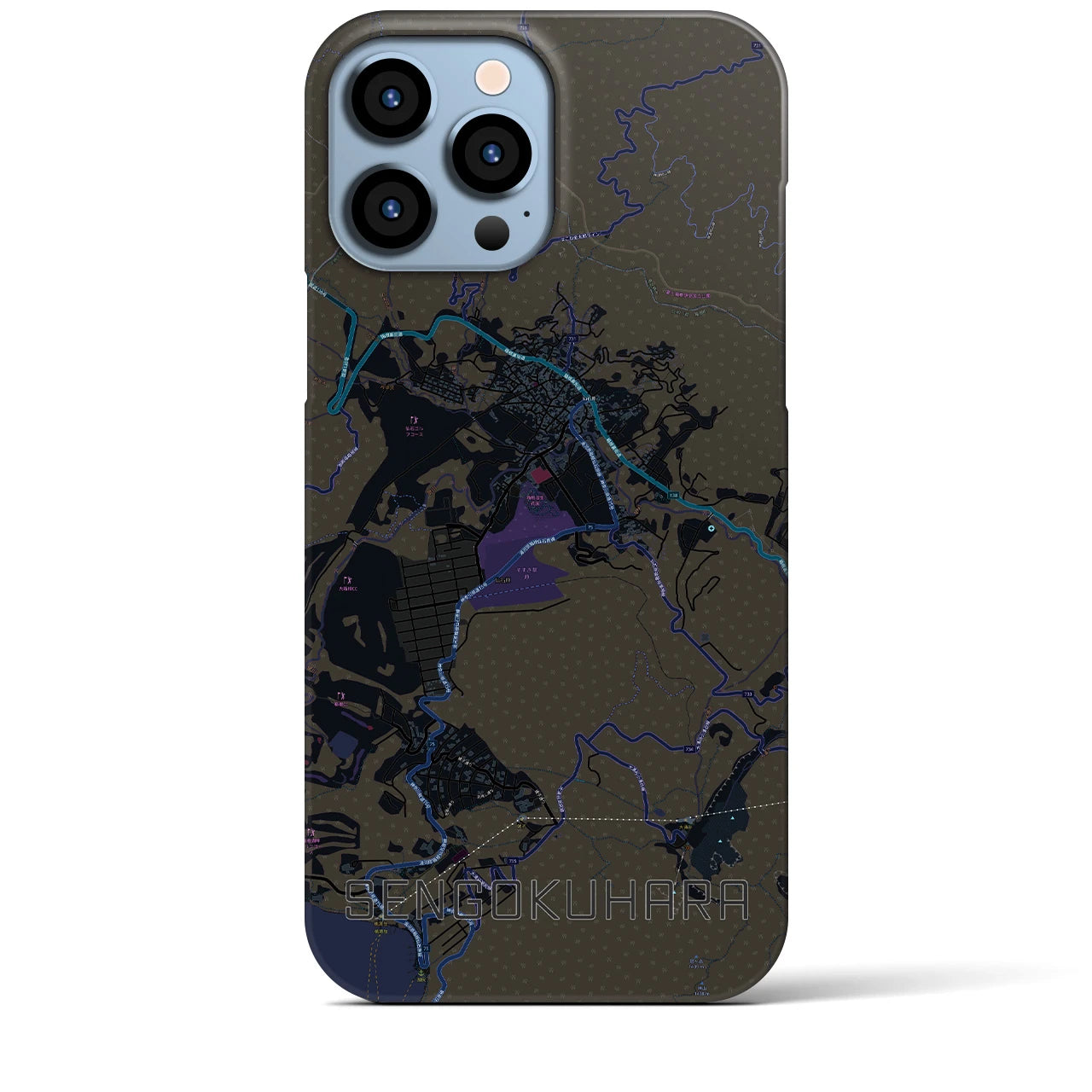 【仙石原(神奈川県)】地図柄iPhoneケース(バックカバータイプ)