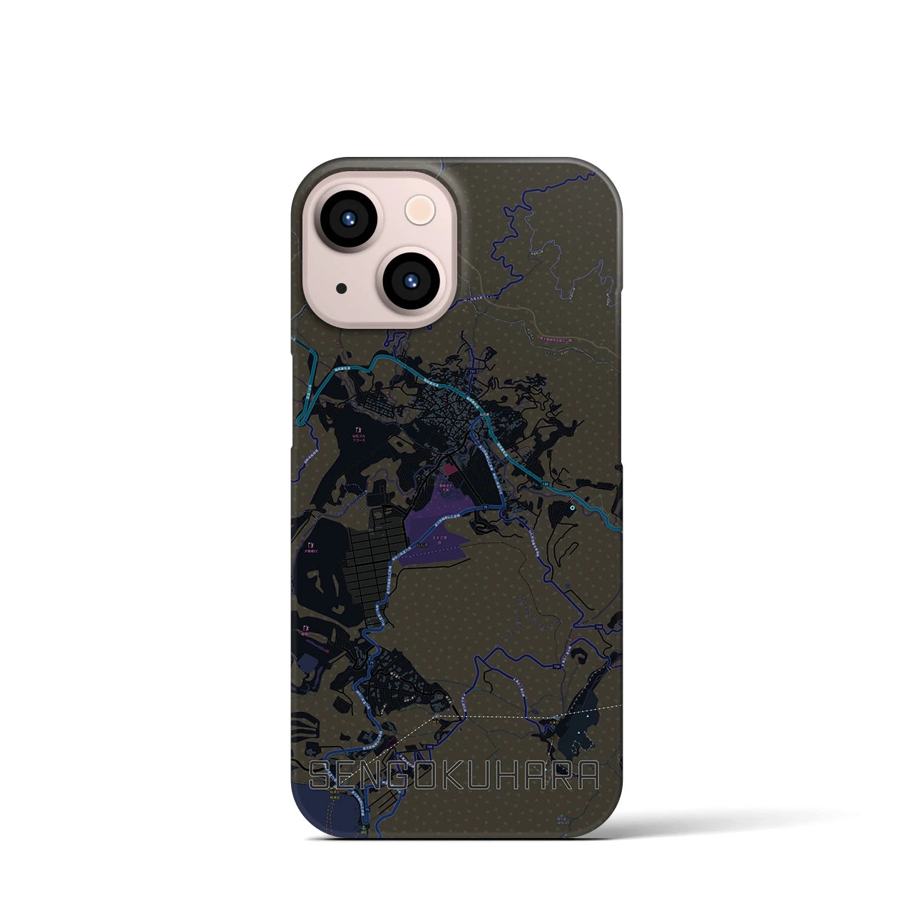 【仙石原(神奈川県)】地図柄iPhoneケース(バックカバータイプ)