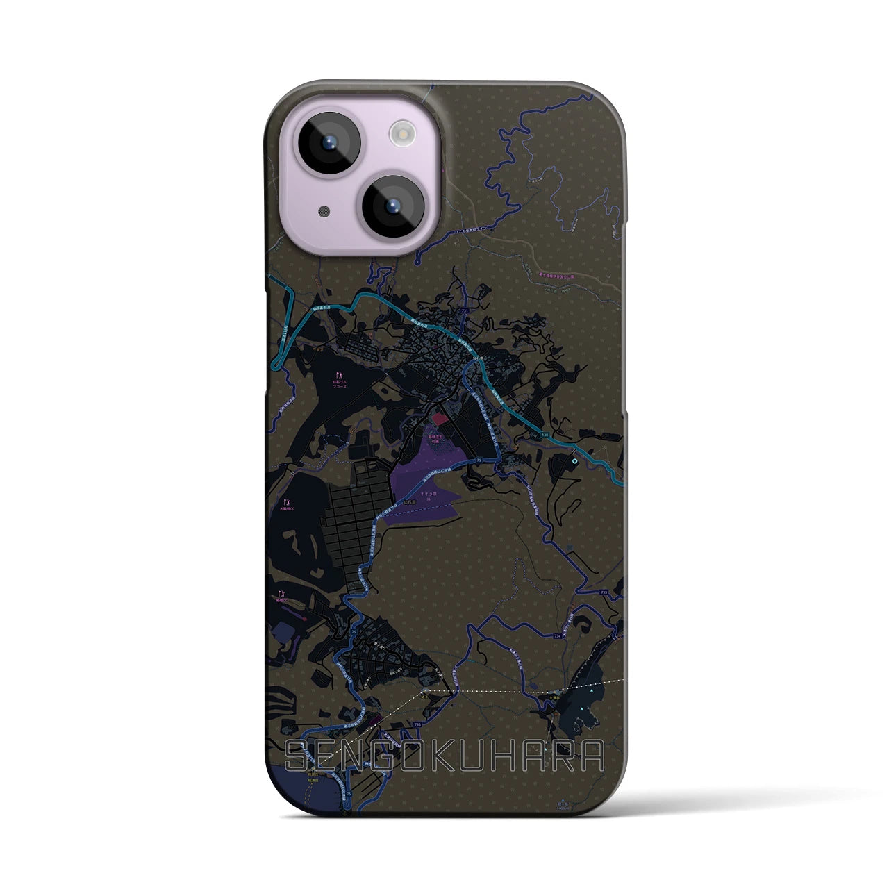 【仙石原(神奈川県)】地図柄iPhoneケース(バックカバータイプ)