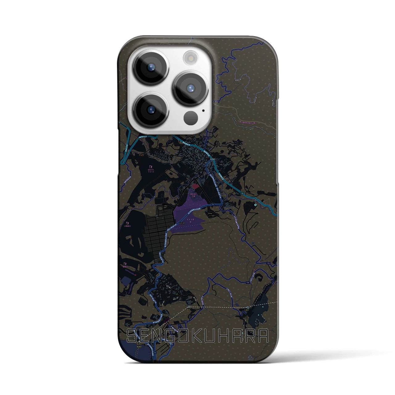 【仙石原(神奈川県)】地図柄iPhoneケース(バックカバータイプ)