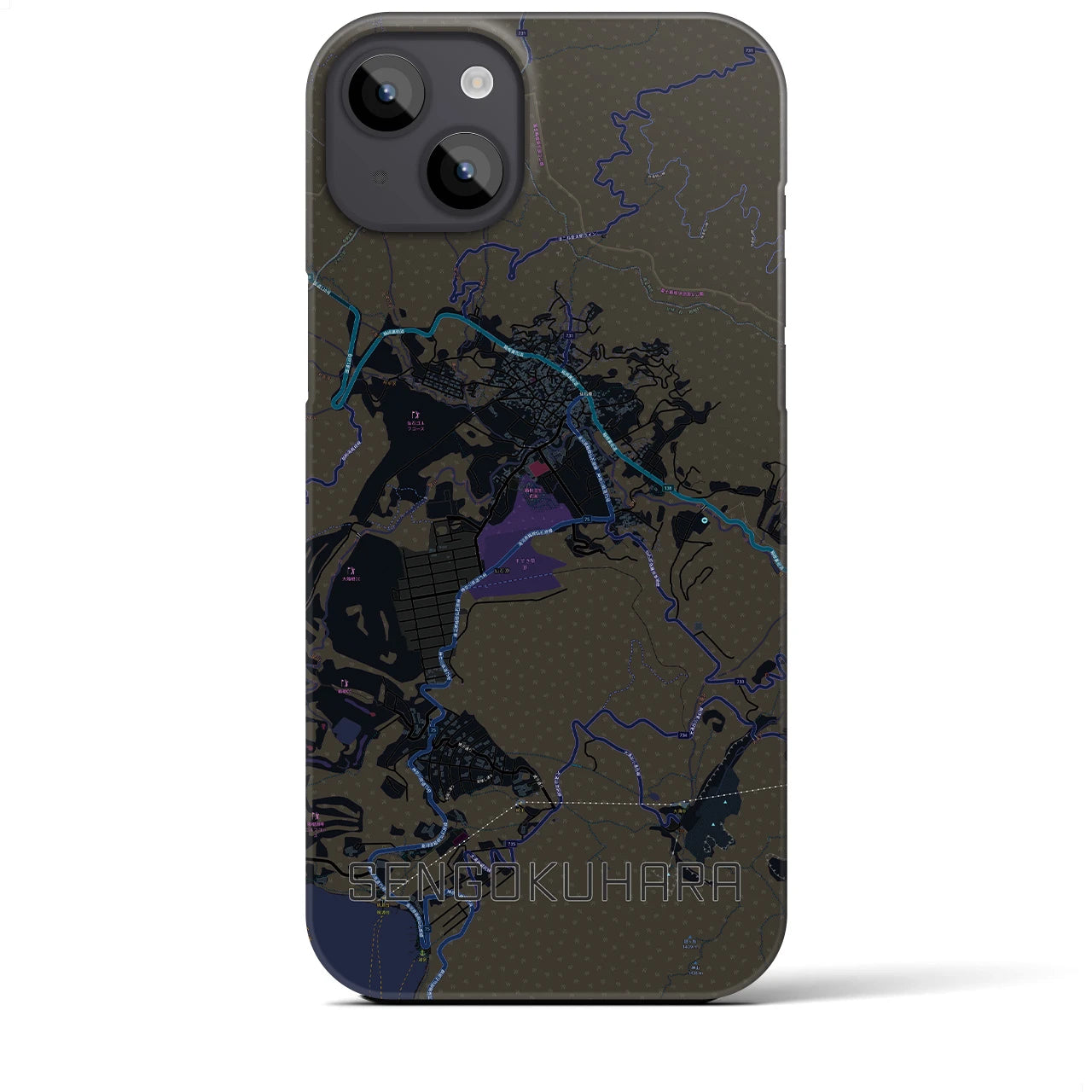 【仙石原(神奈川県)】地図柄iPhoneケース(バックカバータイプ)