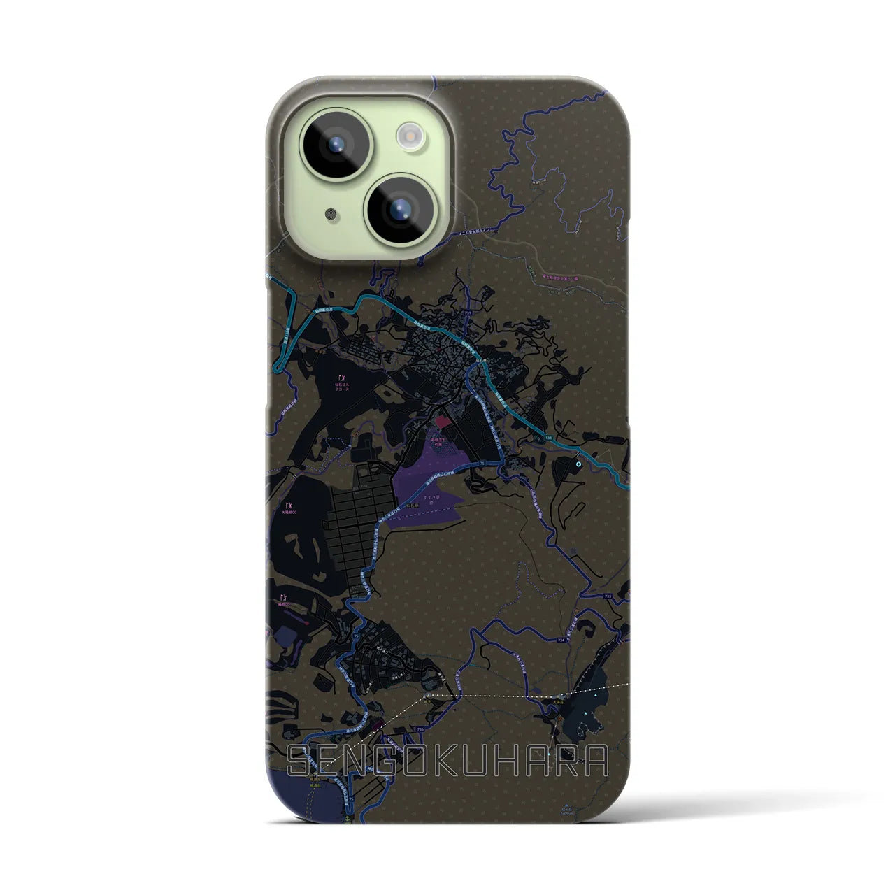【仙石原(神奈川県)】地図柄iPhoneケース(バックカバータイプ)
