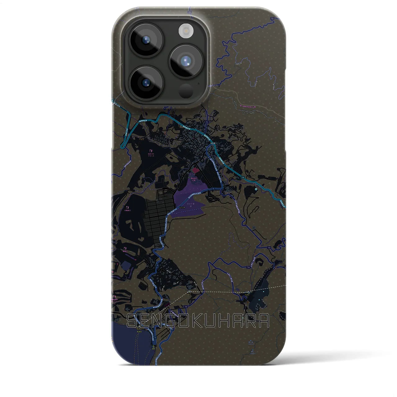 【仙石原(神奈川県)】地図柄iPhoneケース(バックカバータイプ)