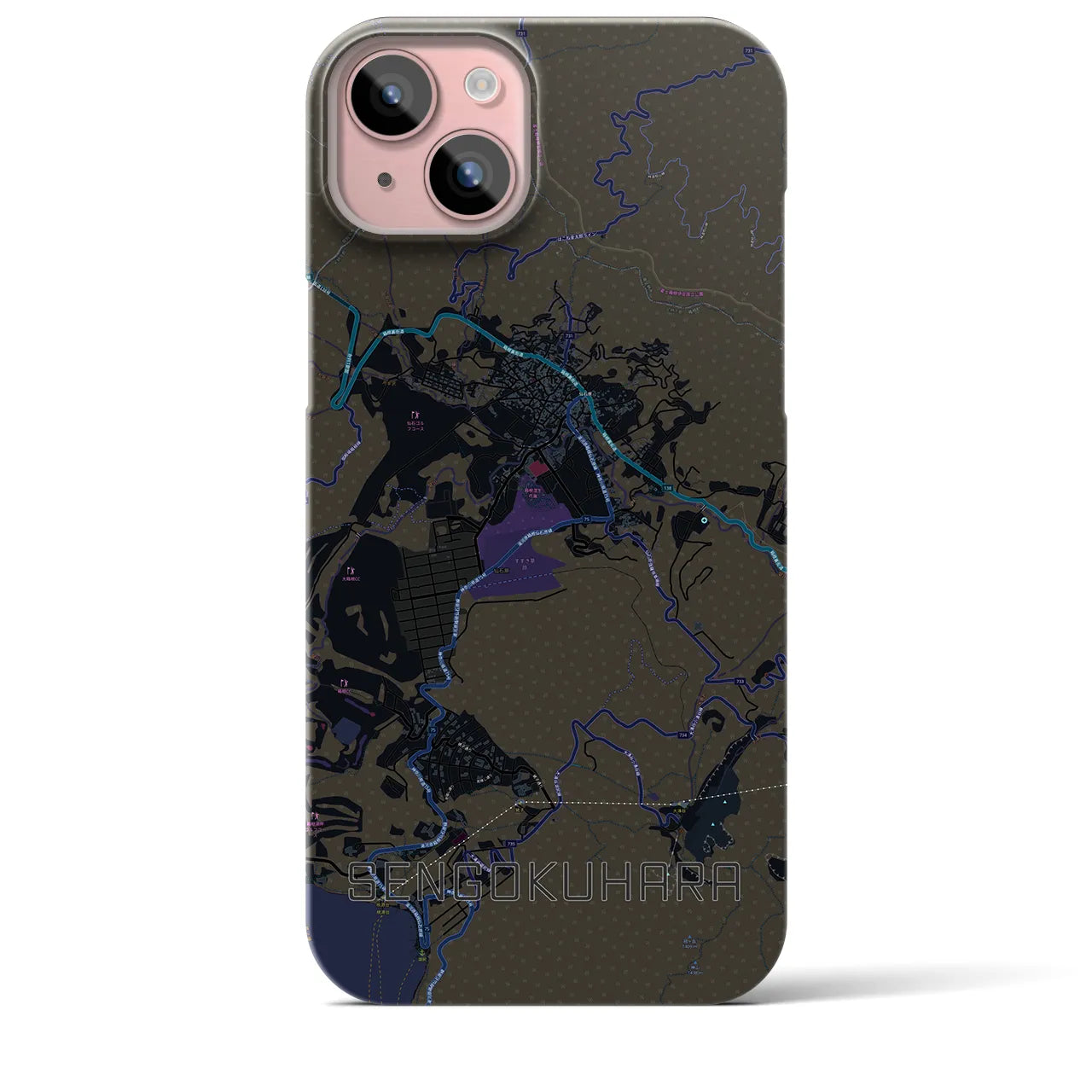 【仙石原(神奈川県)】地図柄iPhoneケース(バックカバータイプ)
