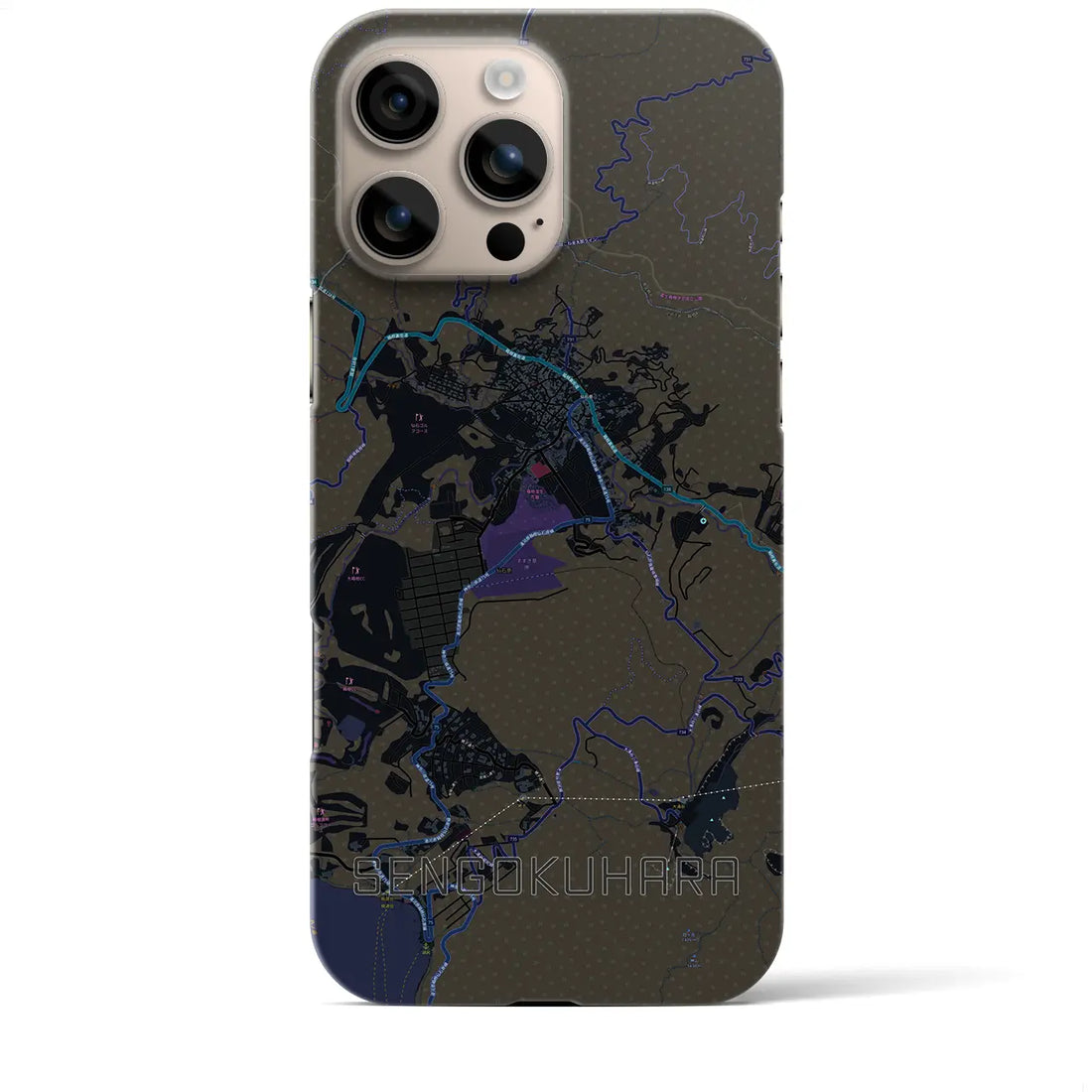 【仙石原(神奈川県)】地図柄iPhoneケース(バックカバータイプ)