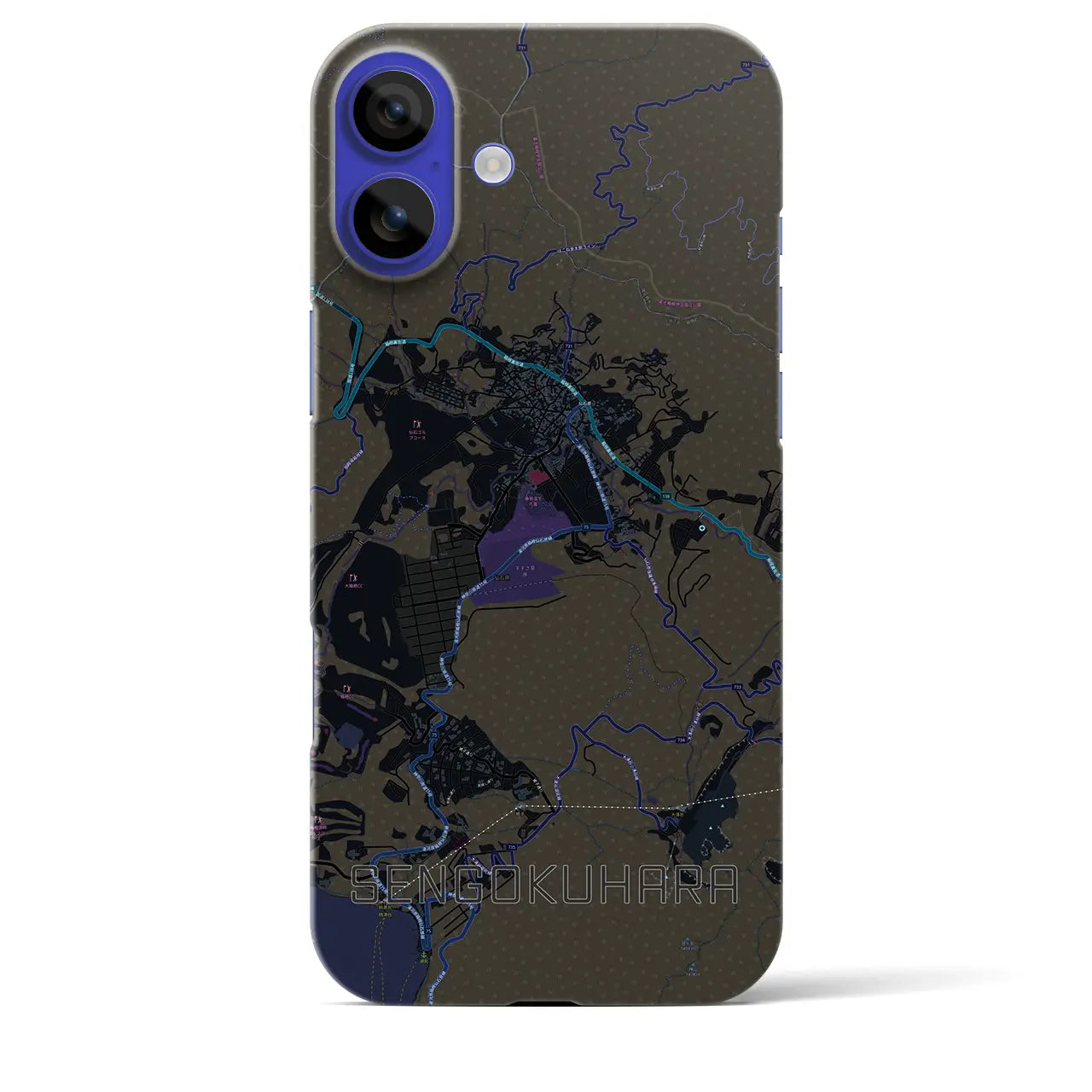 【仙石原(神奈川県)】地図柄iPhoneケース(バックカバータイプ)