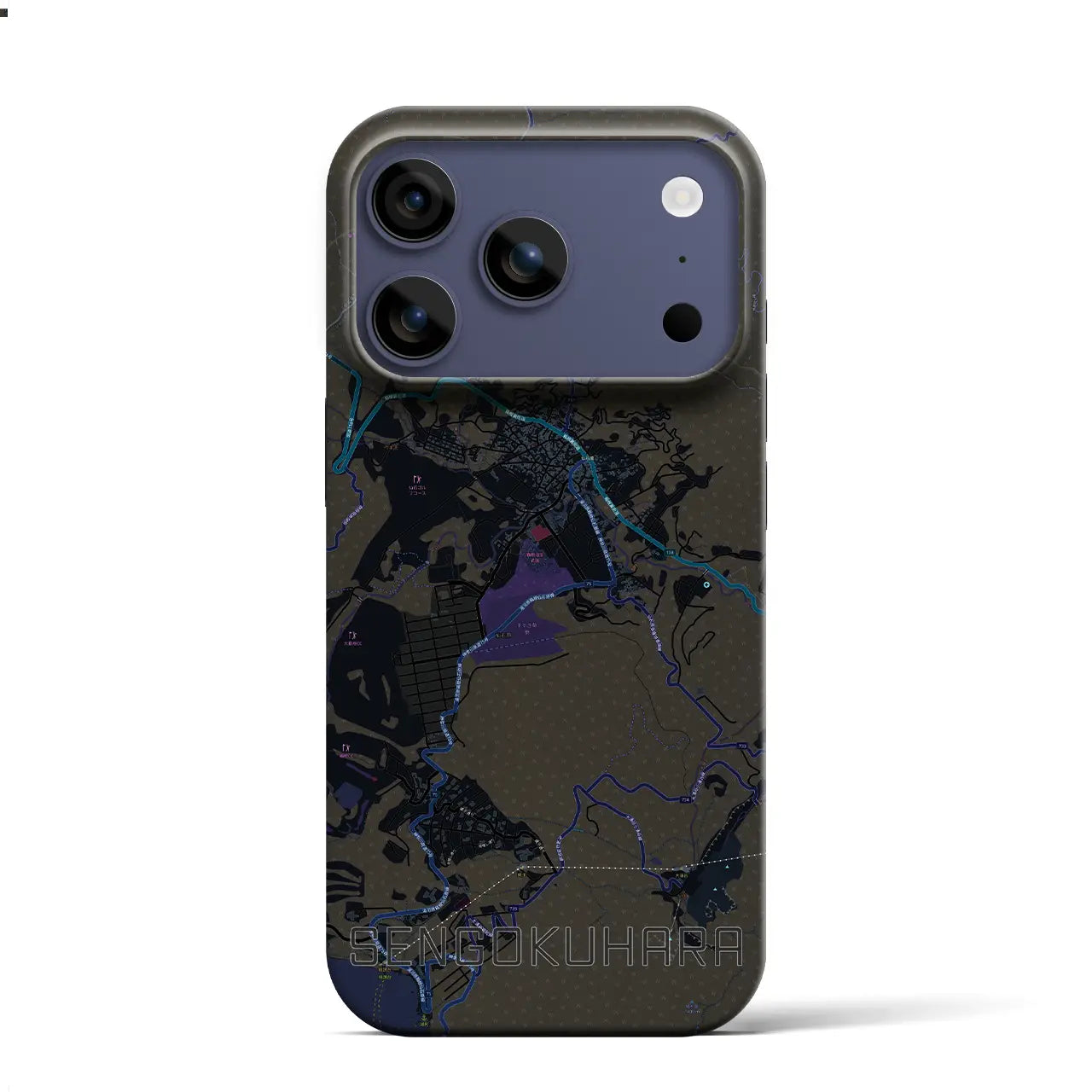 【仙石原(神奈川県)】地図柄iPhoneケース(バックカバータイプ)
