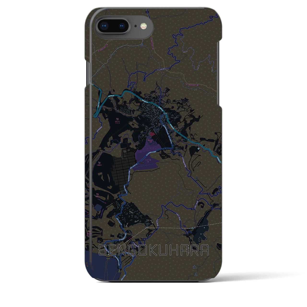 【仙石原(神奈川県)】地図柄iPhoneケース(バックカバータイプ)
