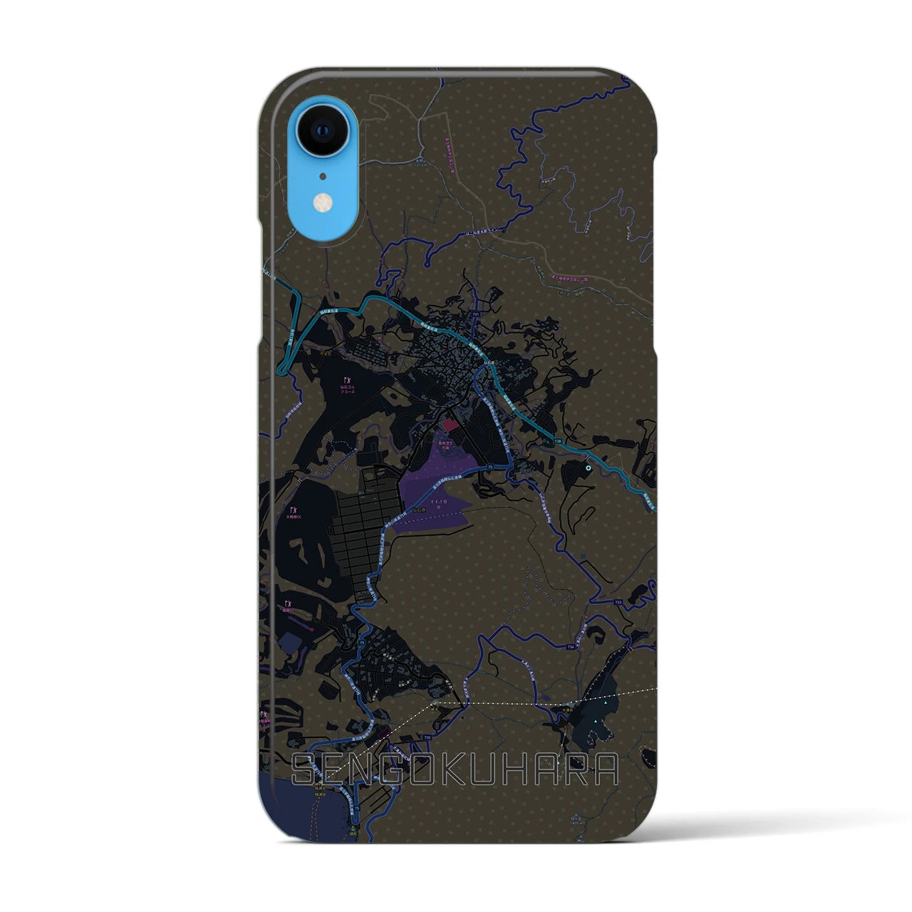 【仙石原(神奈川県)】地図柄iPhoneケース(バックカバータイプ)