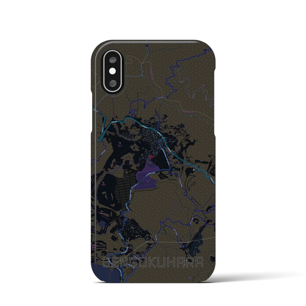 【仙石原(神奈川県)】地図柄iPhoneケース(バックカバータイプ)