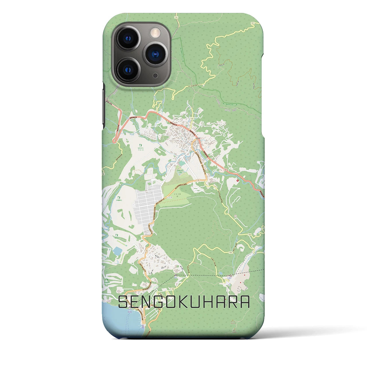 【仙石原(神奈川県)】地図柄iPhoneケース(バックカバータイプ)