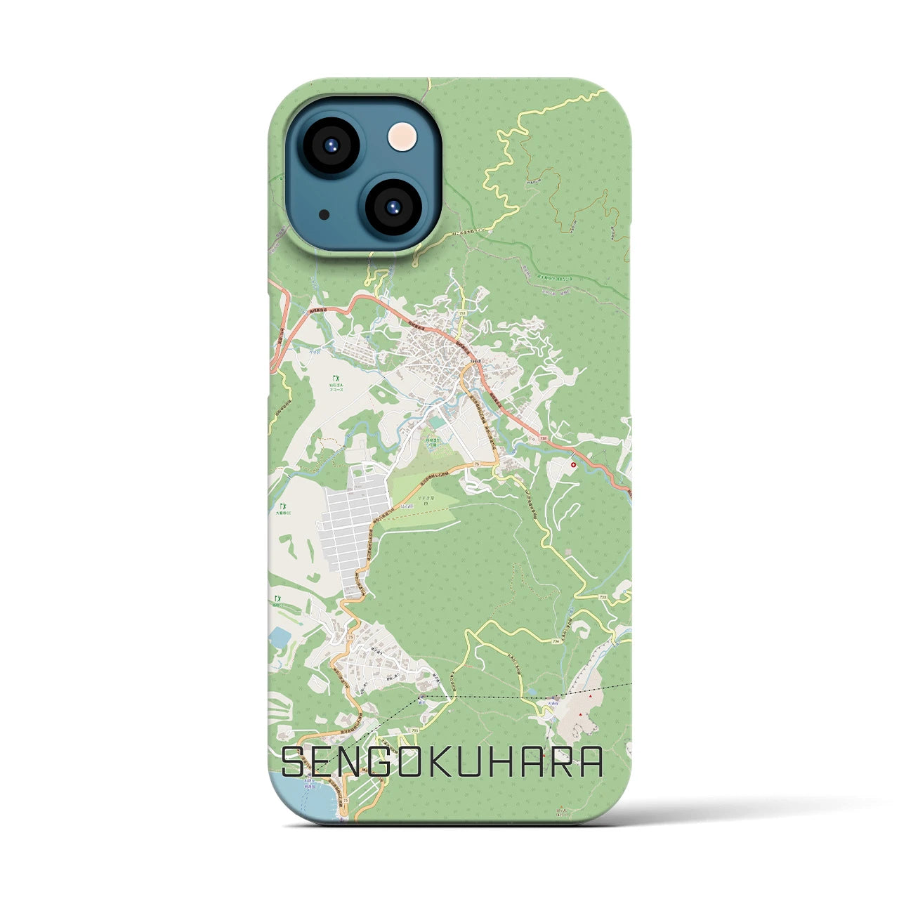 【仙石原(神奈川県)】地図柄iPhoneケース(バックカバータイプ)
