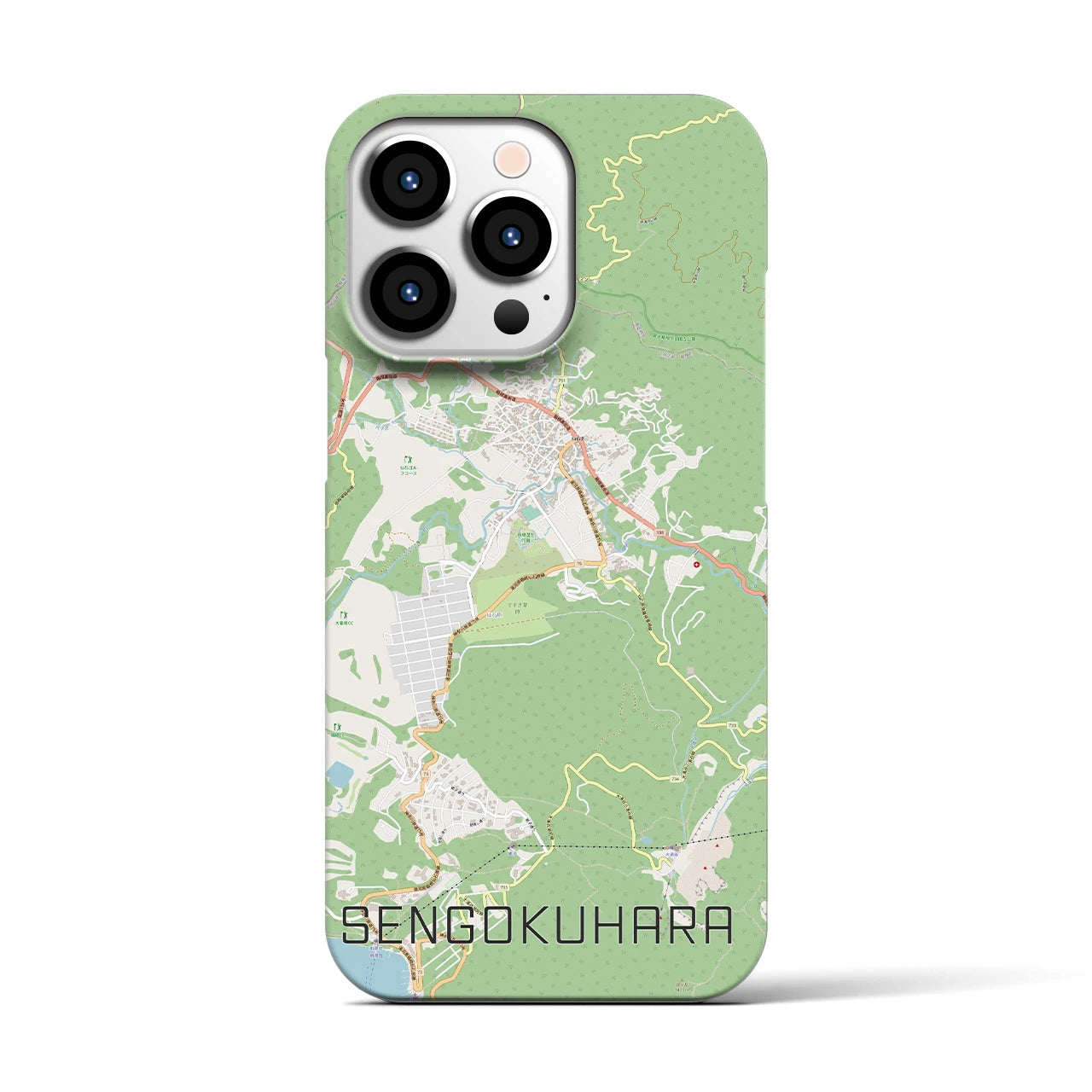 【仙石原(神奈川県)】地図柄iPhoneケース(バックカバータイプ)
