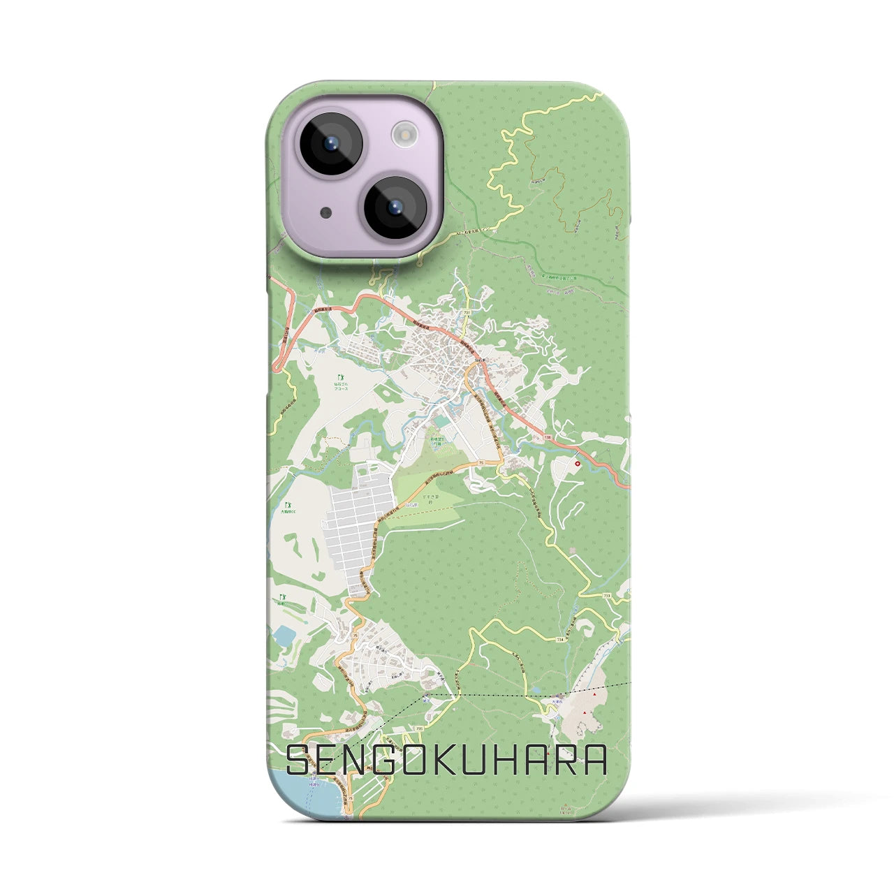 【仙石原(神奈川県)】地図柄iPhoneケース(バックカバータイプ)