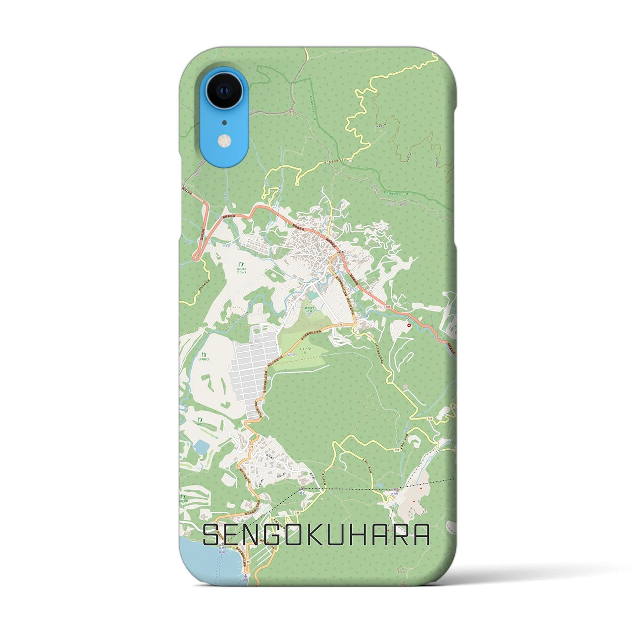 【仙石原(神奈川県)】地図柄iPhoneケース(バックカバータイプ)