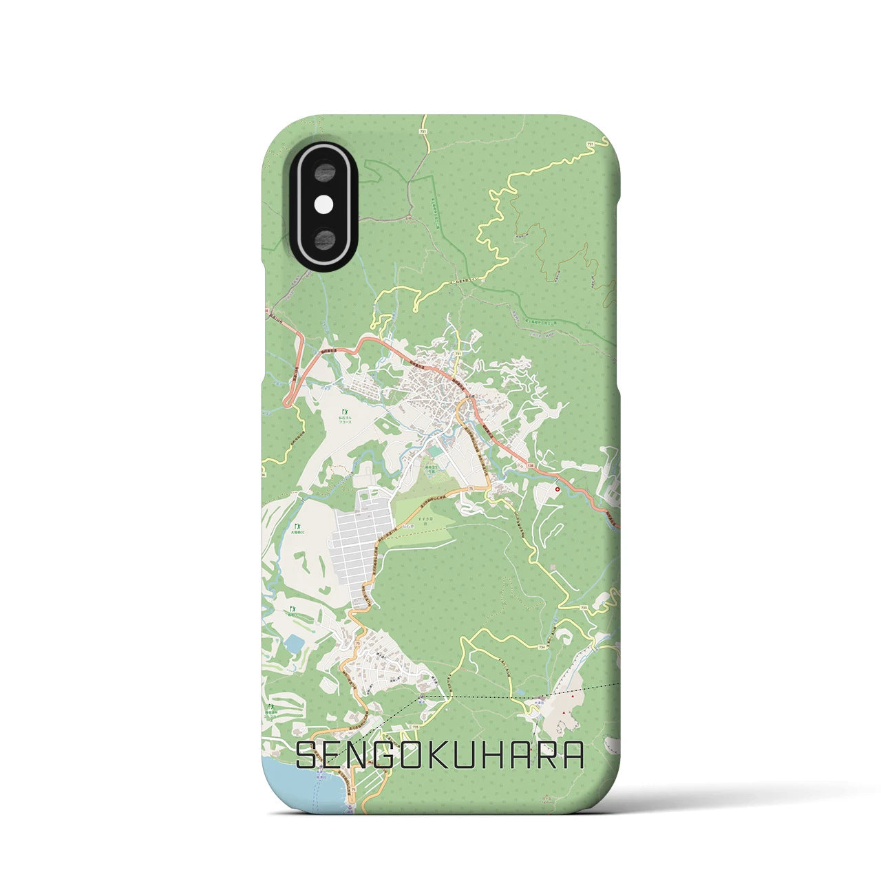 【仙石原(神奈川県)】地図柄iPhoneケース(バックカバータイプ)