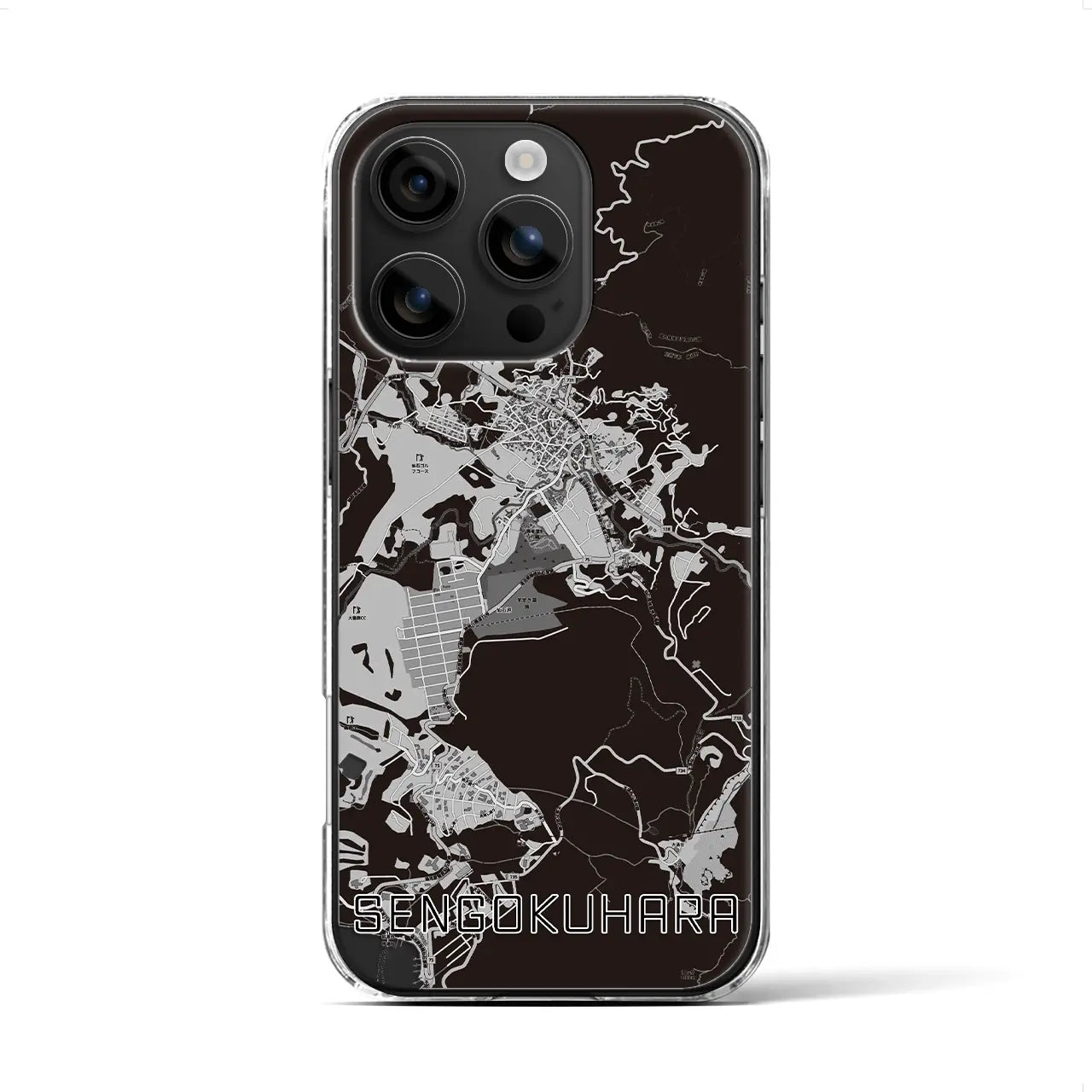 【仙石原(神奈川県)】地図柄iPhoneケース(クリアタイプ)