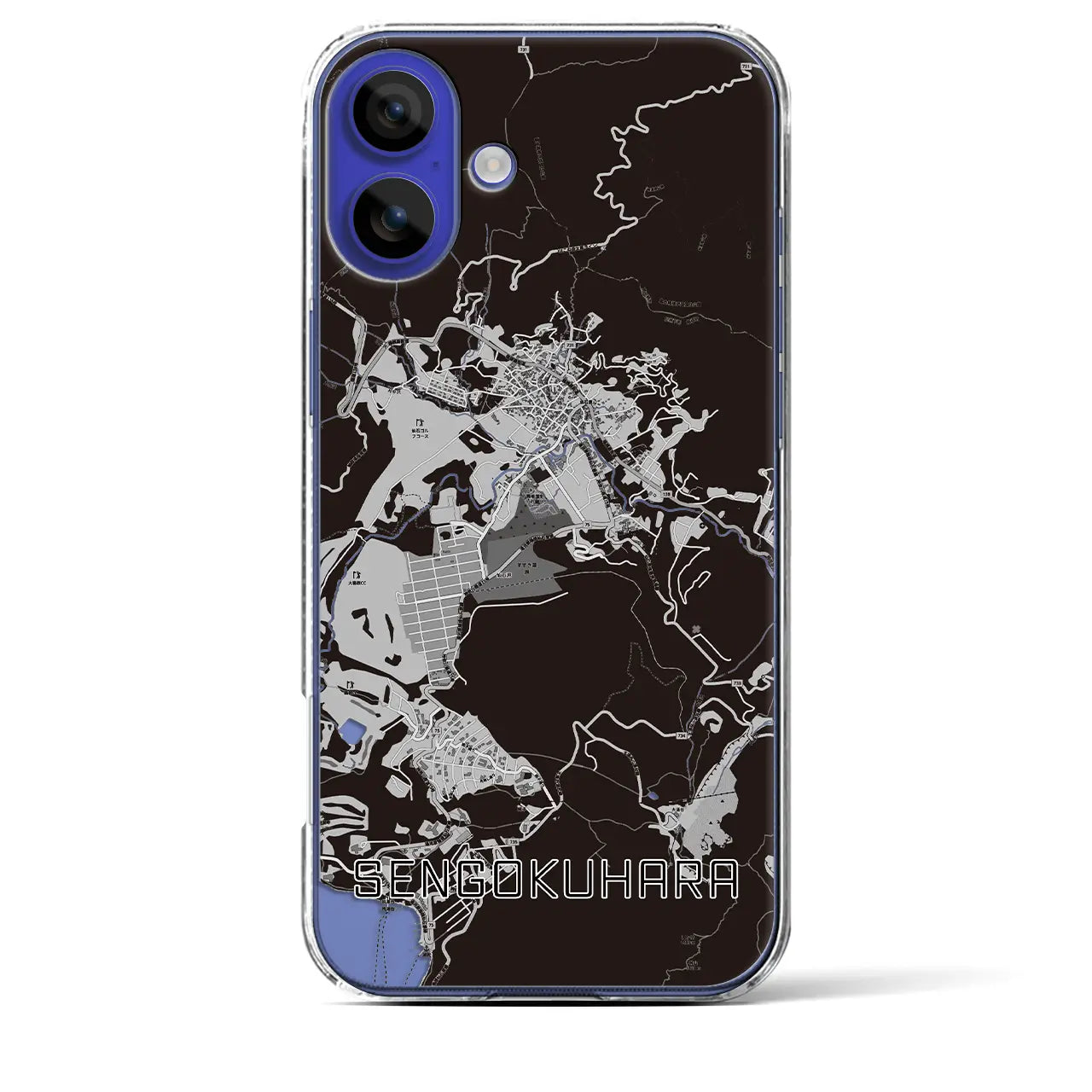 【仙石原(神奈川県)】地図柄iPhoneケース(クリアタイプ)