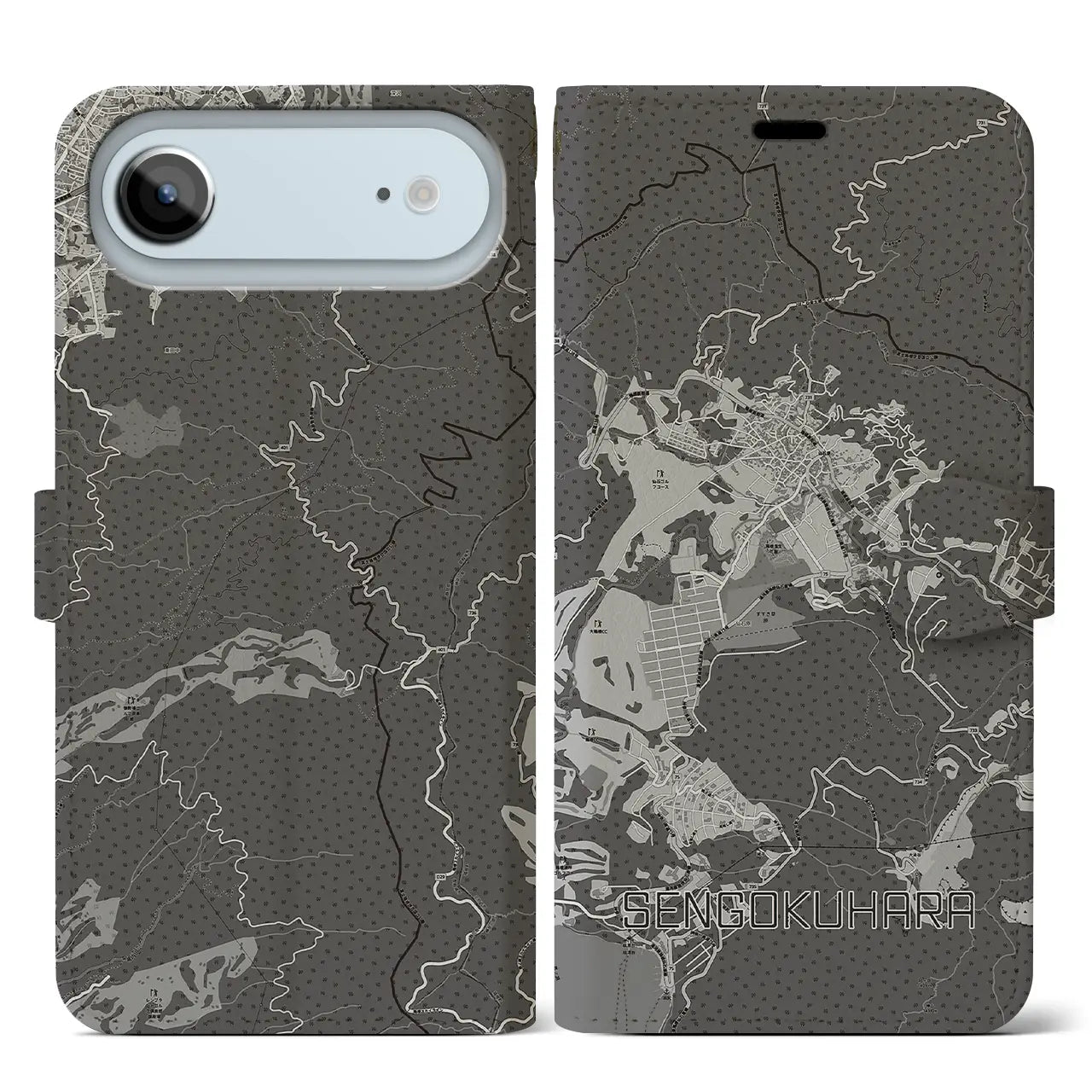 【仙石原(神奈川県)】地図柄iPhoneケース(手帳タイプ)