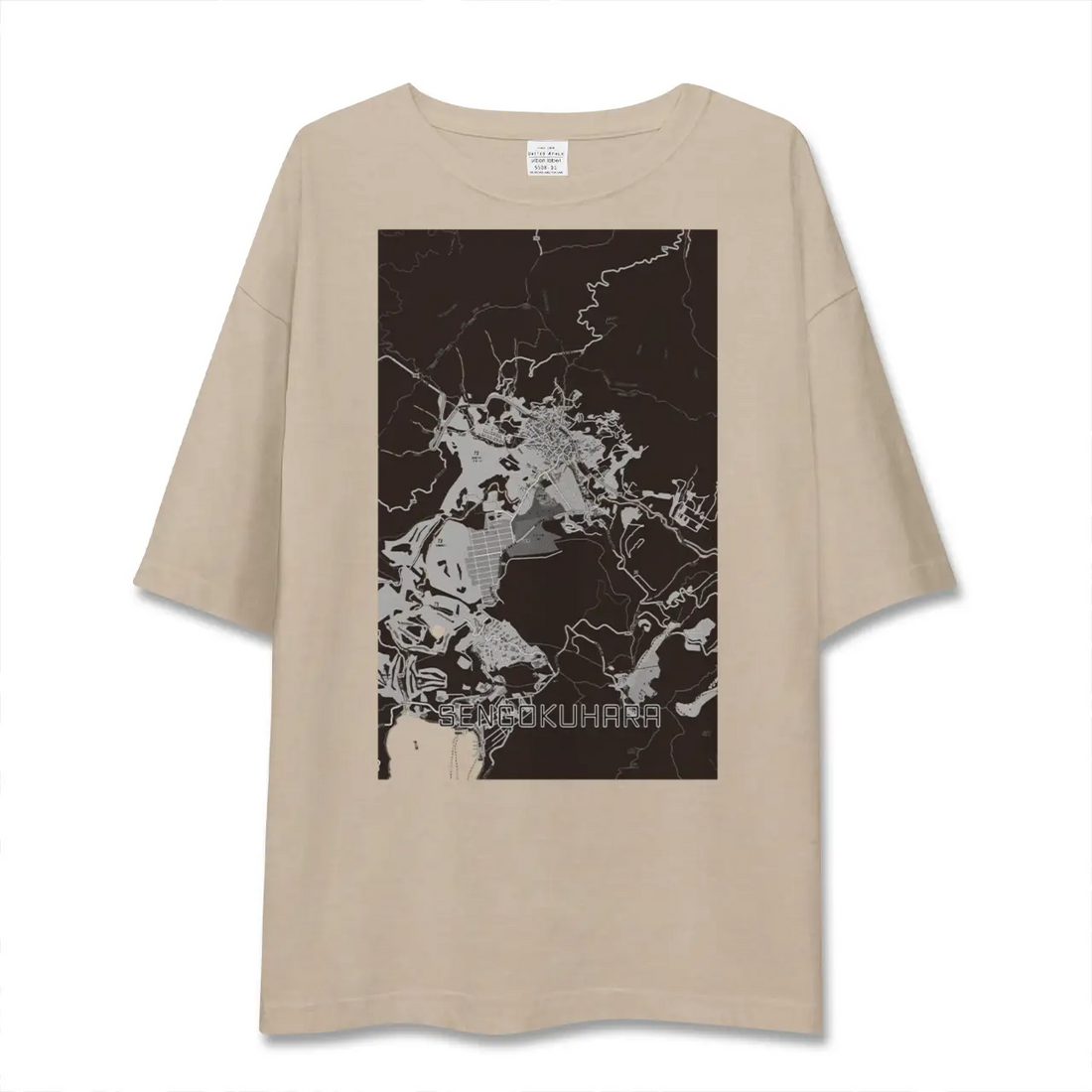 【仙石原(神奈川県)】地図柄ビッグシルエットTシャツ