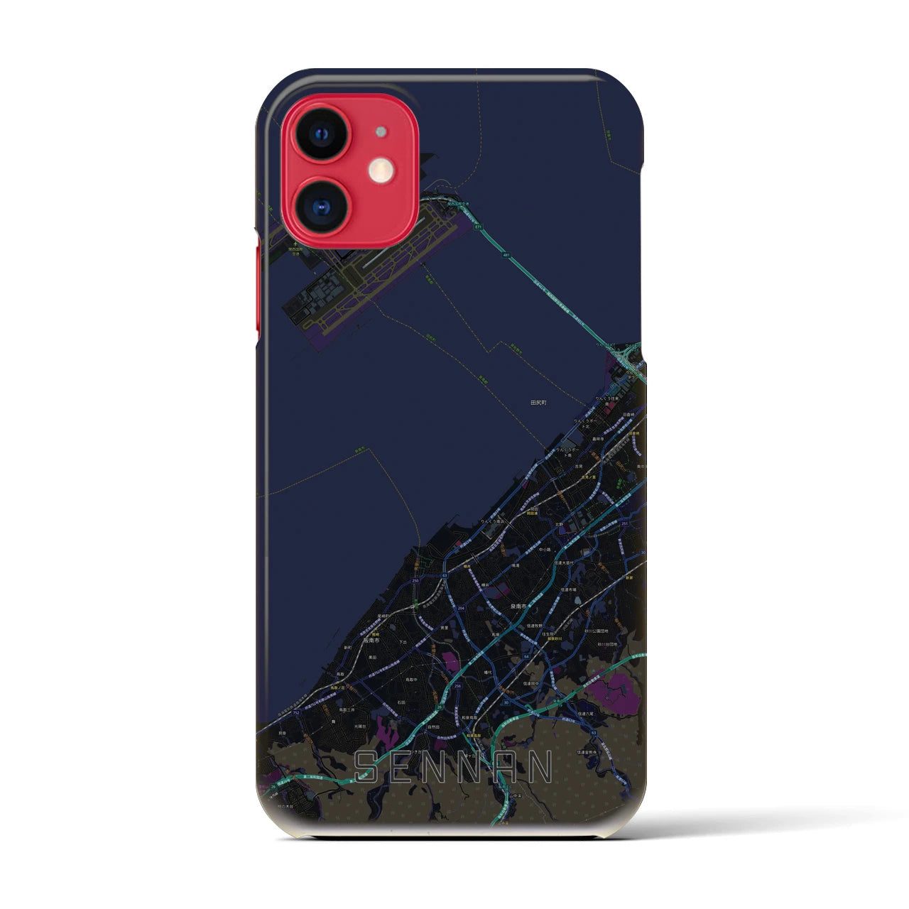 【泉南(大阪府)】地図柄iPhoneケース(バックカバータイプ)