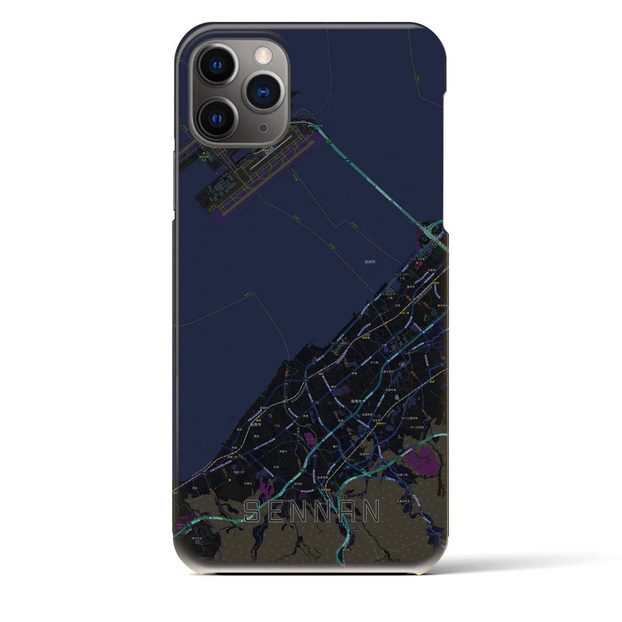 【泉南(大阪府)】地図柄iPhoneケース(バックカバータイプ)