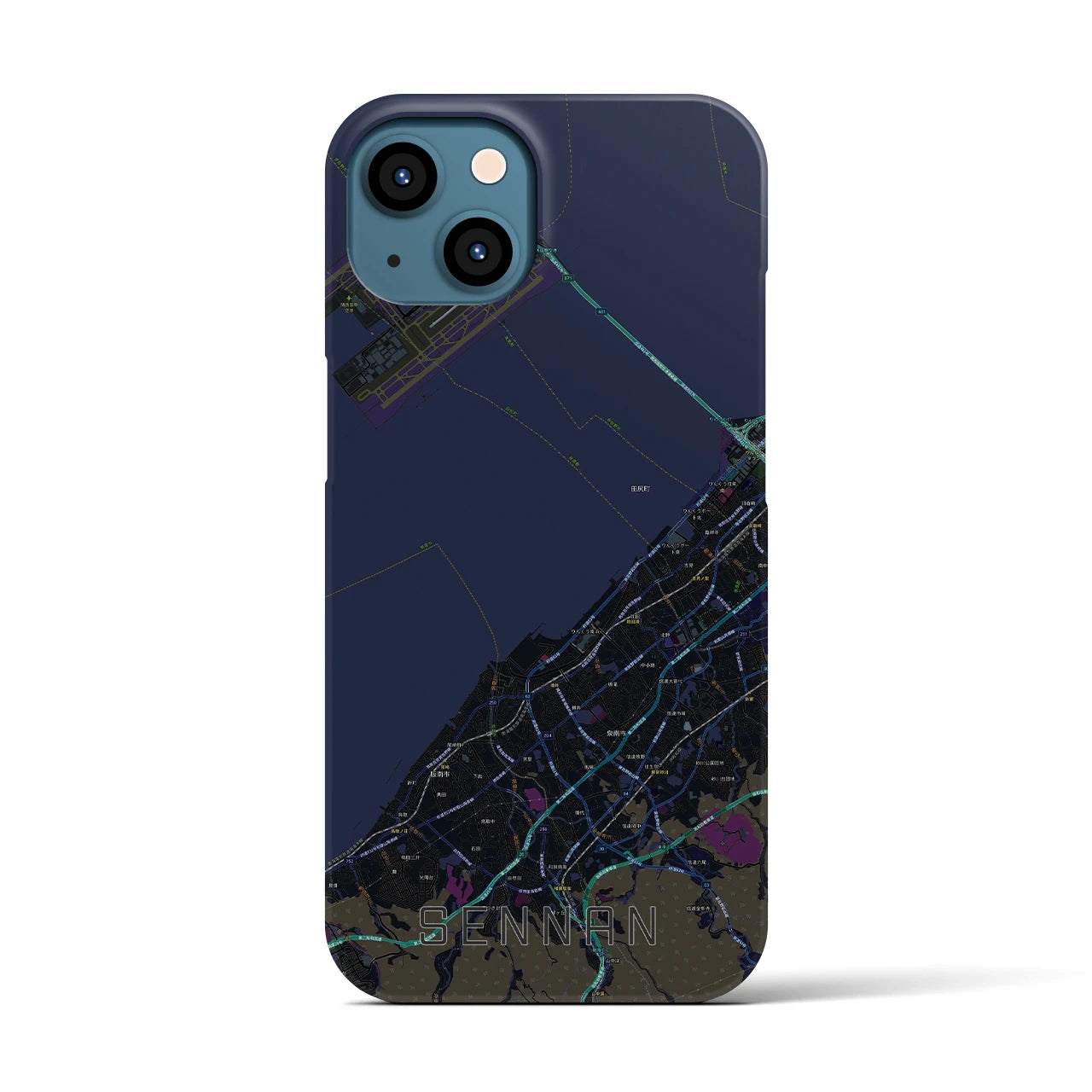 【泉南(大阪府)】地図柄iPhoneケース(バックカバータイプ)