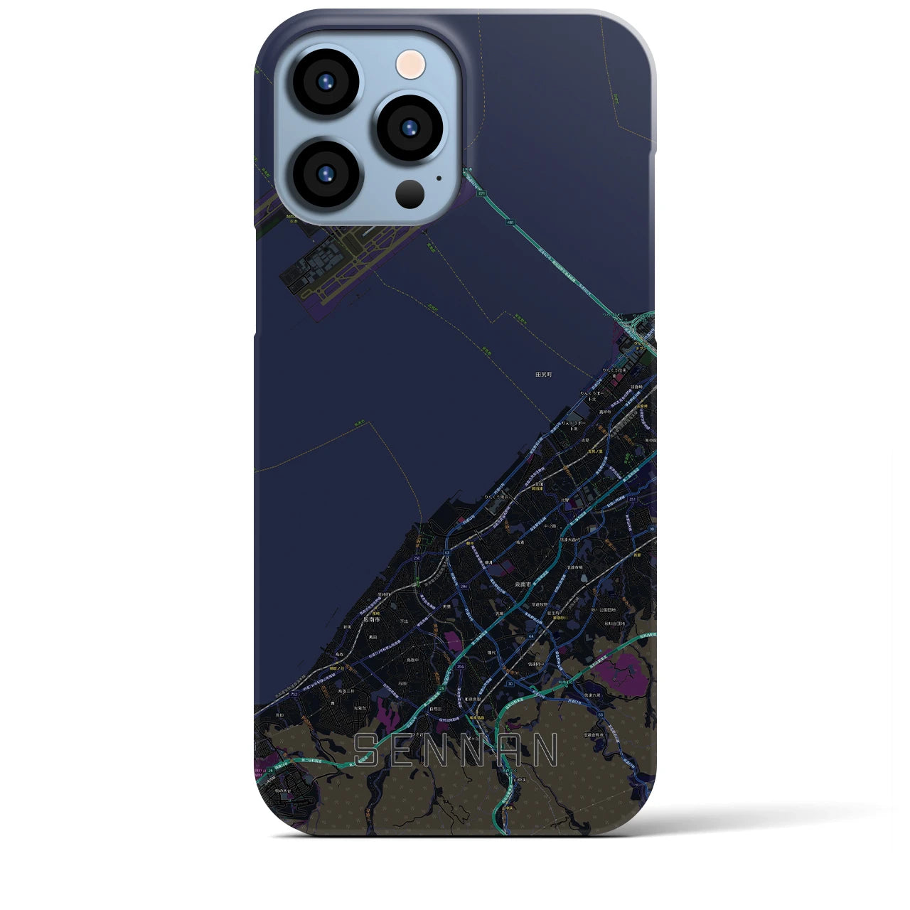 【泉南(大阪府)】地図柄iPhoneケース(バックカバータイプ)