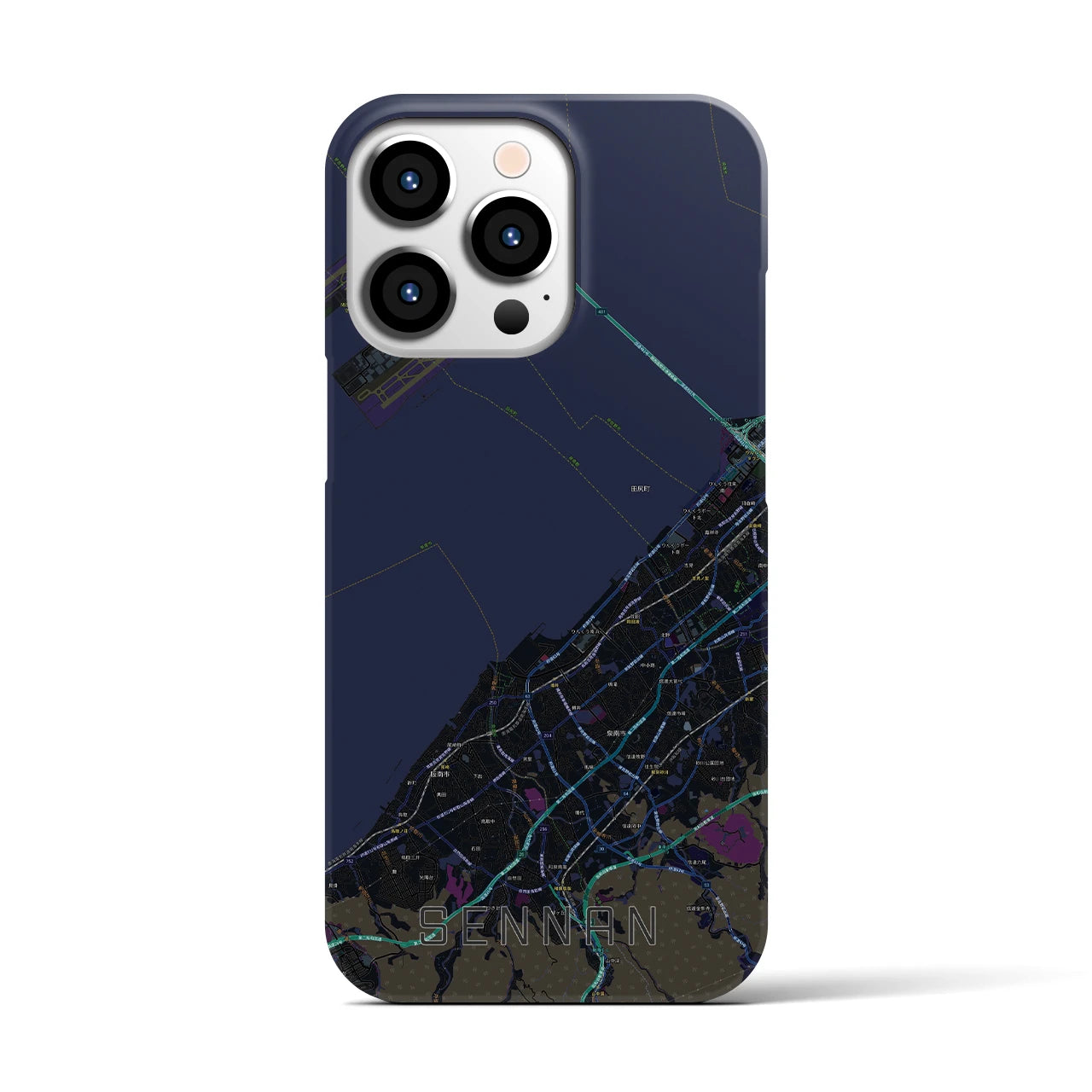 【泉南(大阪府)】地図柄iPhoneケース(バックカバータイプ)
