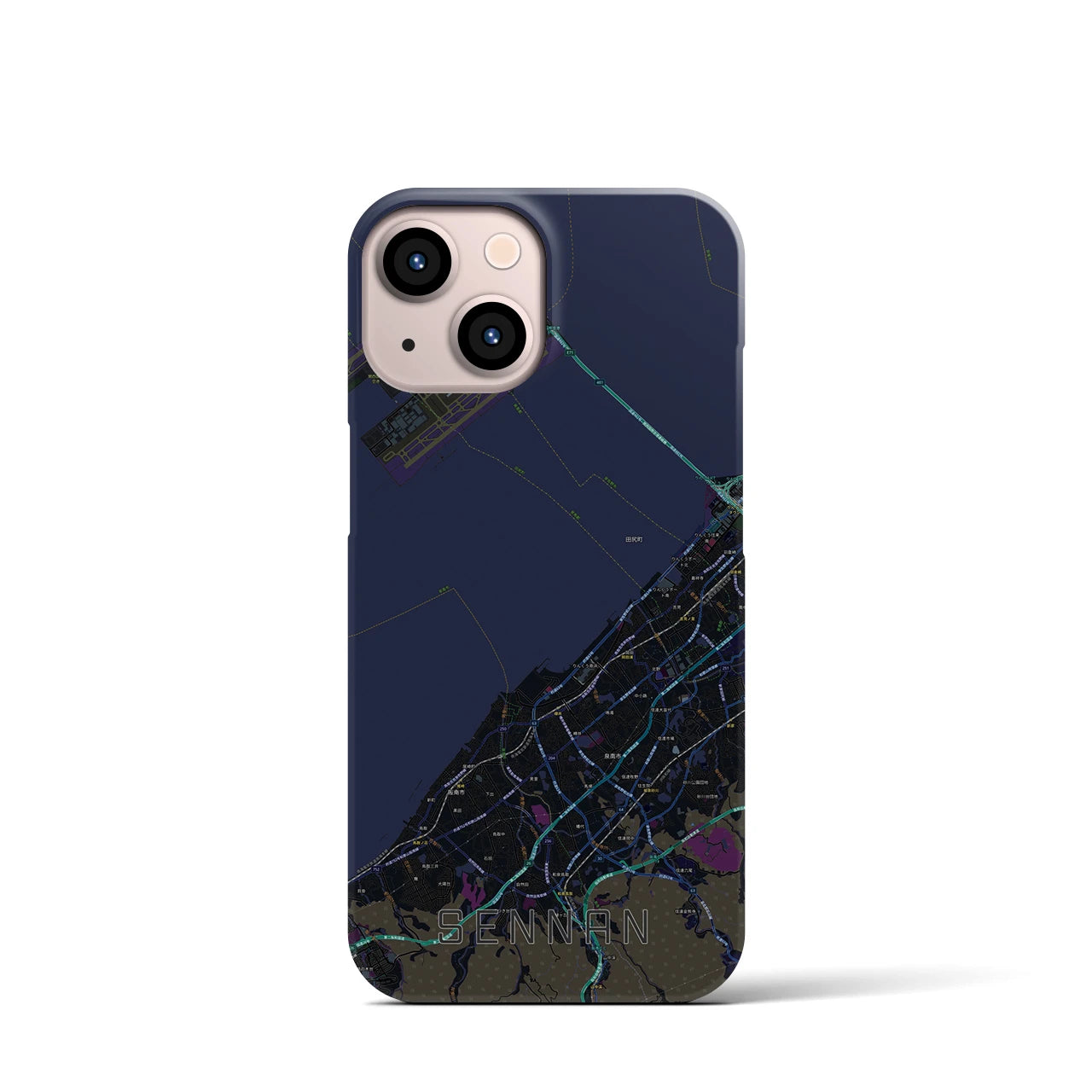 【泉南(大阪府)】地図柄iPhoneケース(バックカバータイプ)