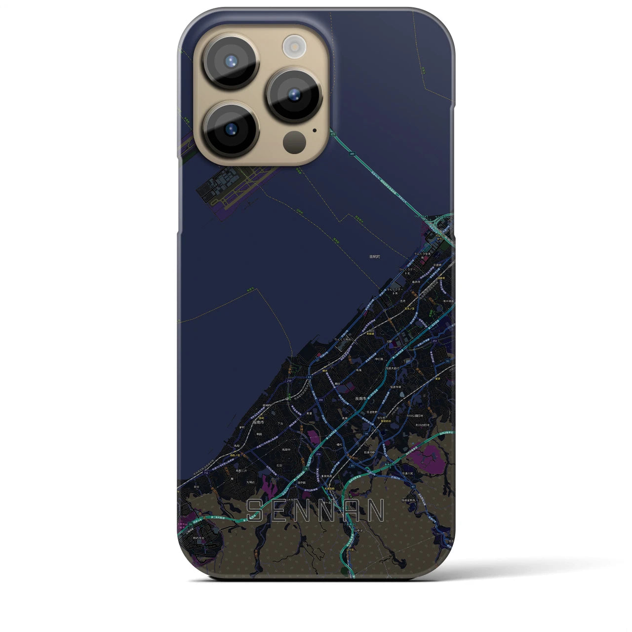【泉南(大阪府)】地図柄iPhoneケース(バックカバータイプ)